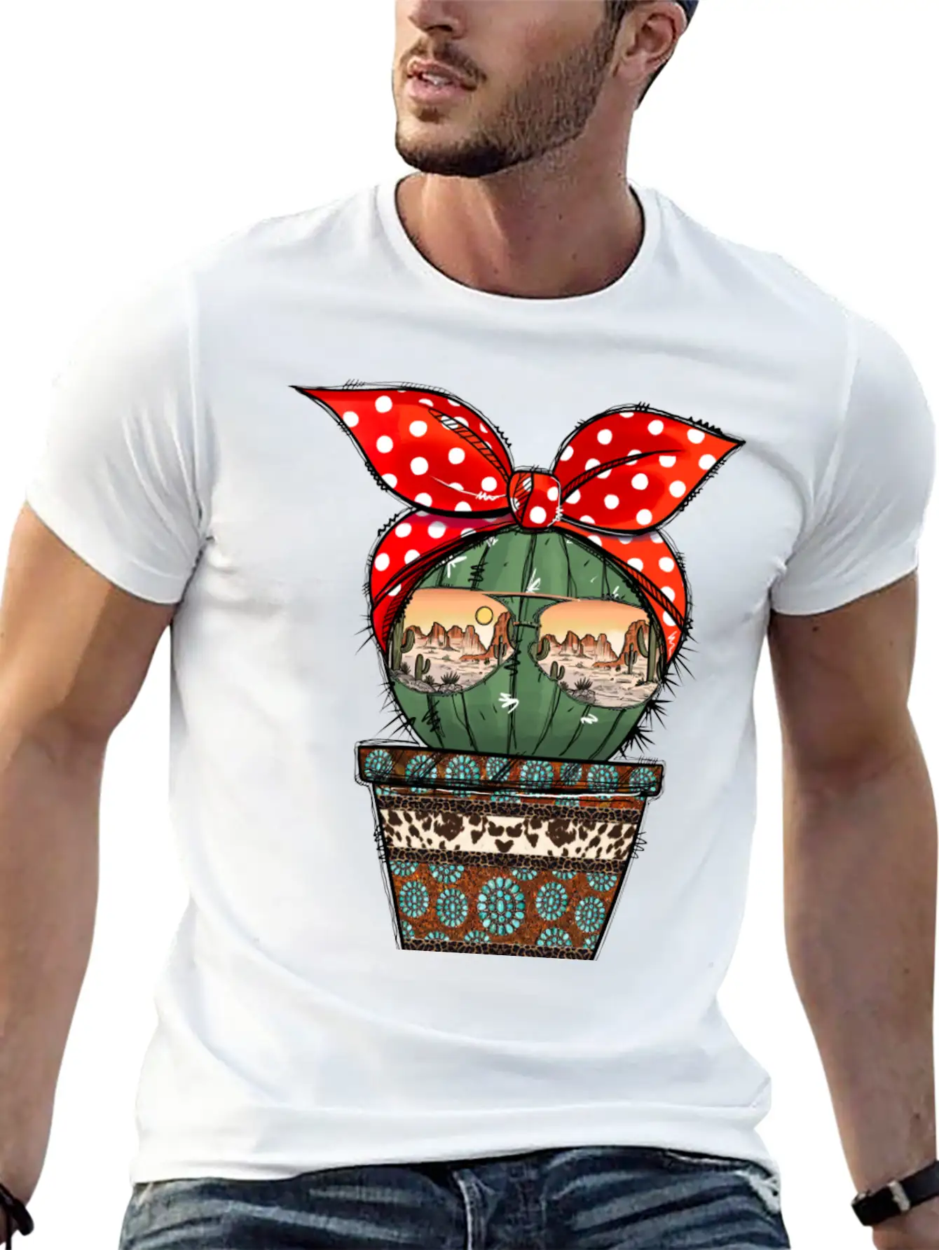 Desert Cactus Stylish Everyday T-Shirt – Unisex Basic Cotton Tee