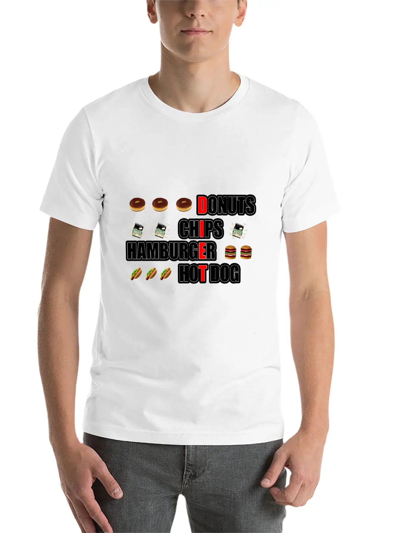 Diet With Junk Food Basic Graphic T-Shirt – Daily Comfort In Soft Cotton