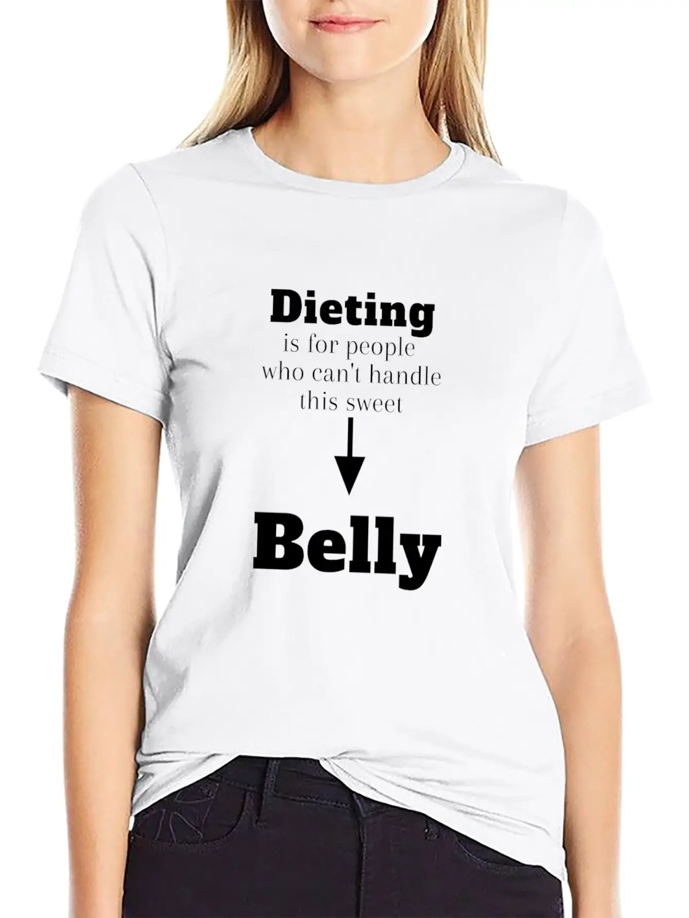 Dieting For People Who Can't Handle This Belly Casual Graphic T-Shirt – Simple And Comfortable Daily Wear
