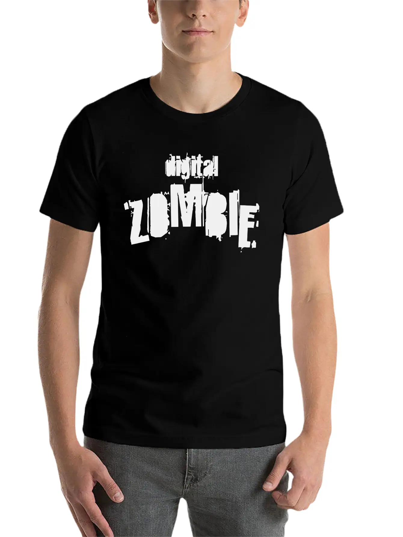 Digital Zombie -Digital Fascism Stylish Everyday T-Shirt – Unisex Basic Cotton Tee