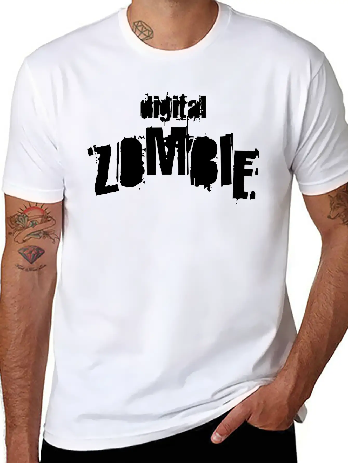 Digital Zombie -Digital Fascism Stylish Everyday T-Shirt – Unisex Basic Cotton Tee