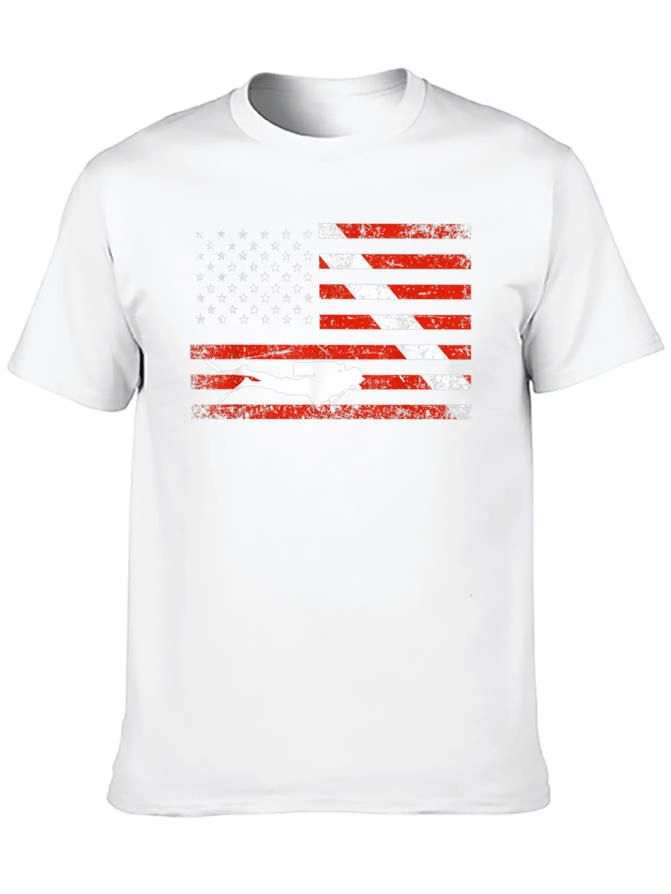 Diver Down Dive Flag Scuba Diving American Flag Basic Graphic T-Shirt – Daily Comfort In Soft Cotton
