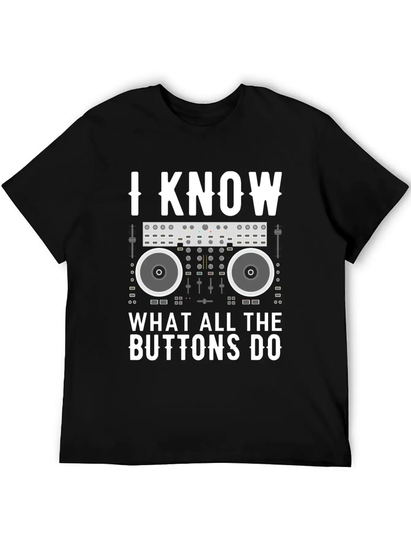 DJ Music Deejay Vinyl Electro Gift Stylish Everyday T-Shirt – Unisex Basic Cotton Tee