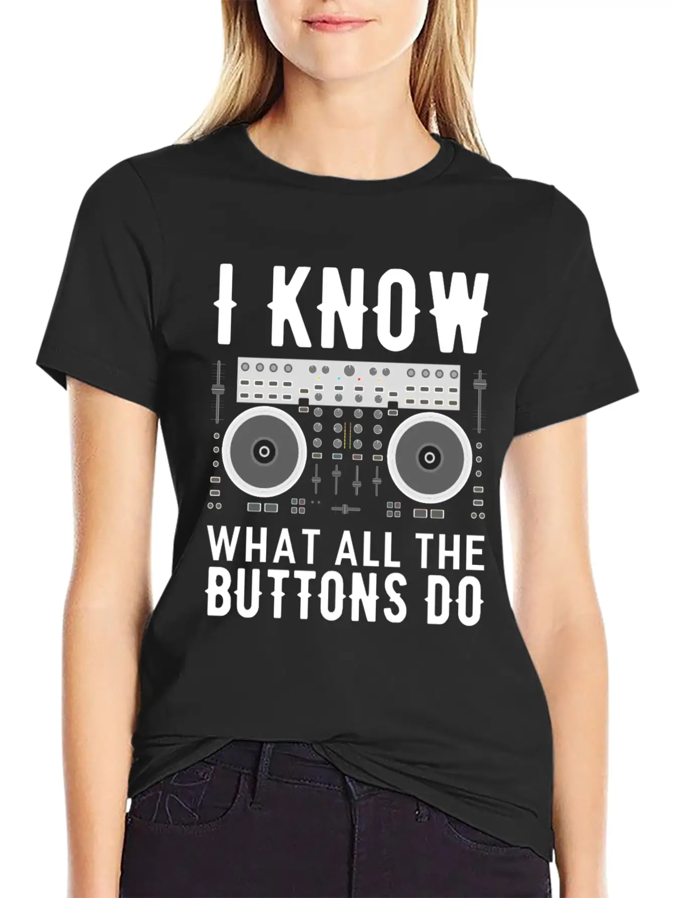 DJ Music Deejay Vinyl Electro Gift Stylish Everyday T-Shirt – Unisex Basic Cotton Tee