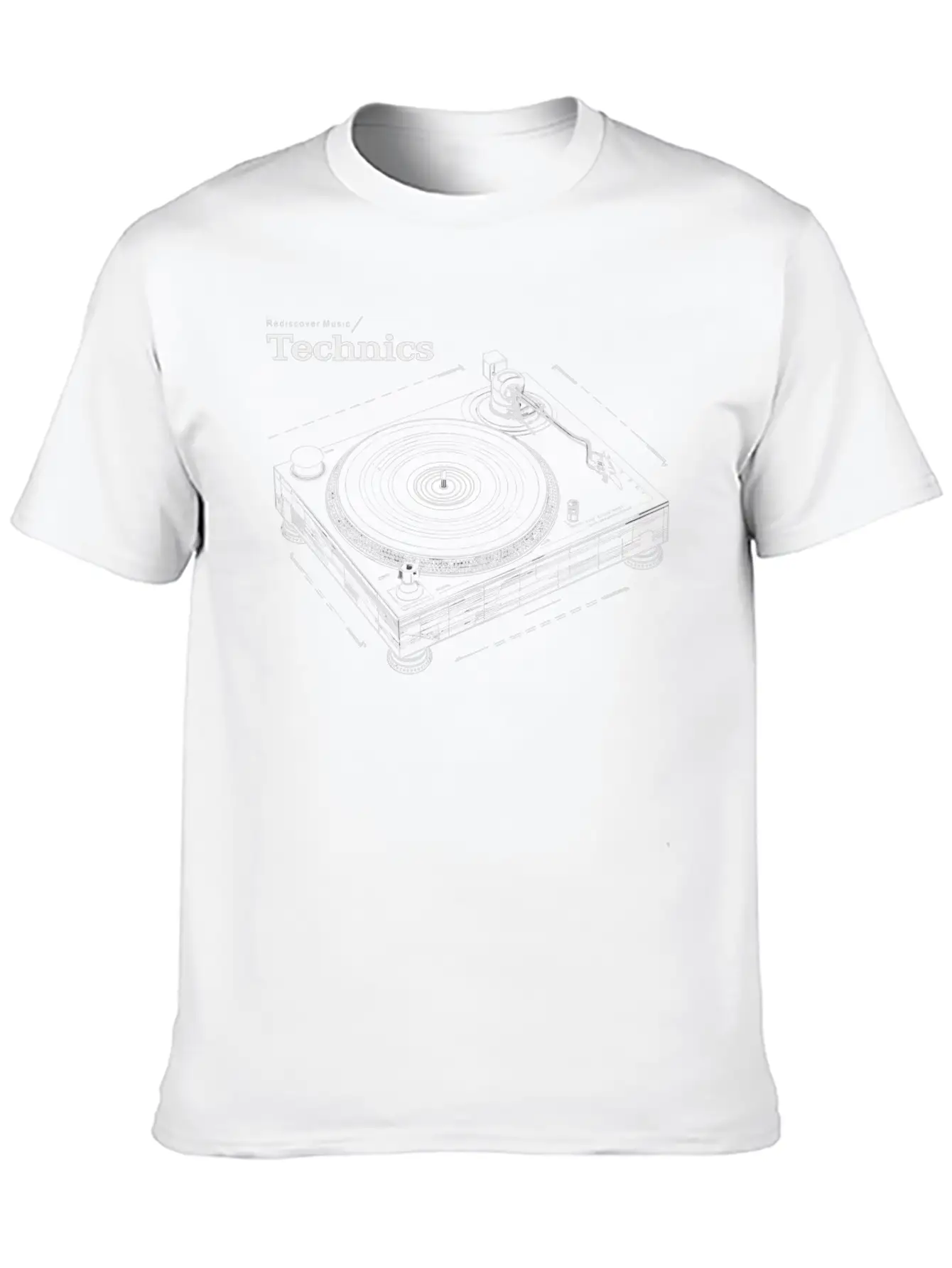 DJ Technics Turntable Design Stylish Everyday T-Shirt – Unisex Basic Cotton Tee