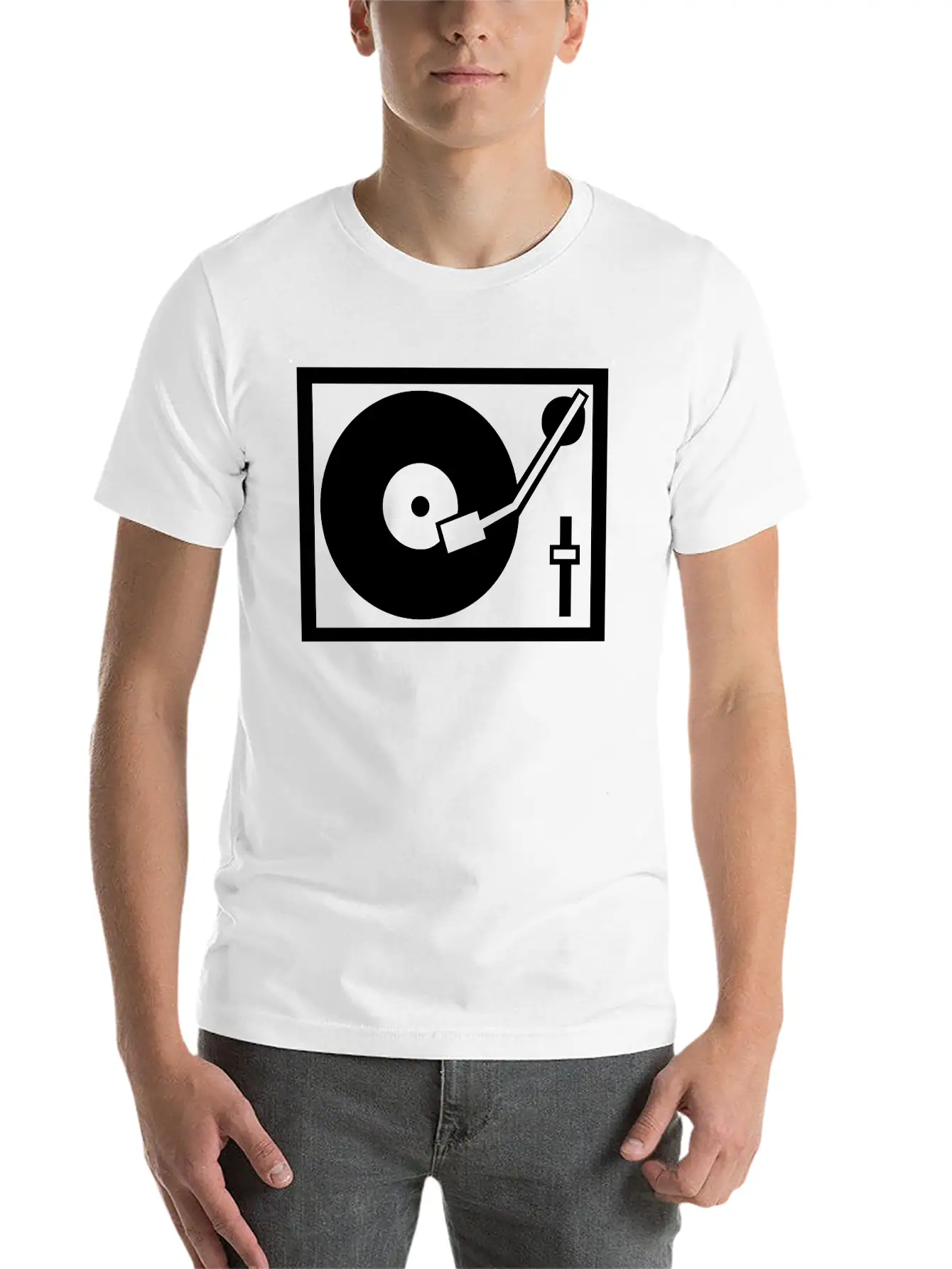 DJ - Turntable Stylish Everyday T-Shirt – Unisex Basic Cotton Tee