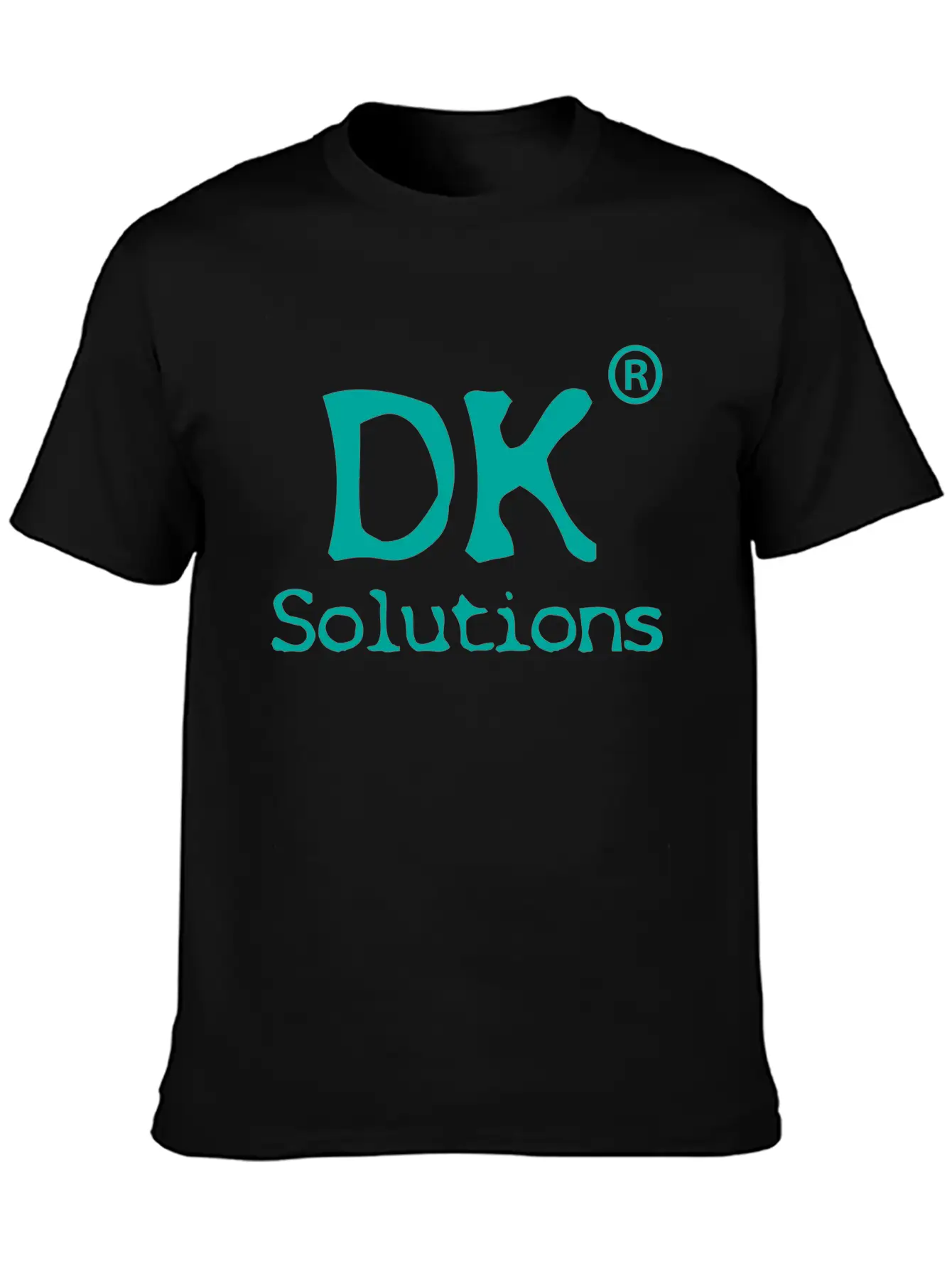 DK Solutions Logo Green Stylish Everyday T-Shirt – Unisex Basic Cotton Tee
