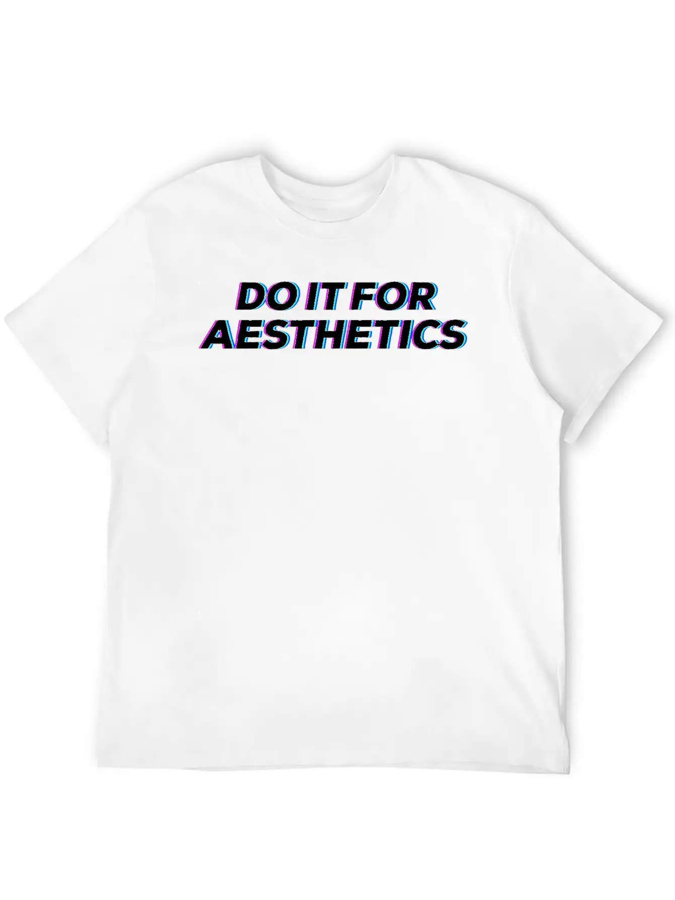 Do It For Aesthetics Glitch Aesthetic Clothes Basic Graphic T-Shirt – Daily Comfort In Soft Cotton