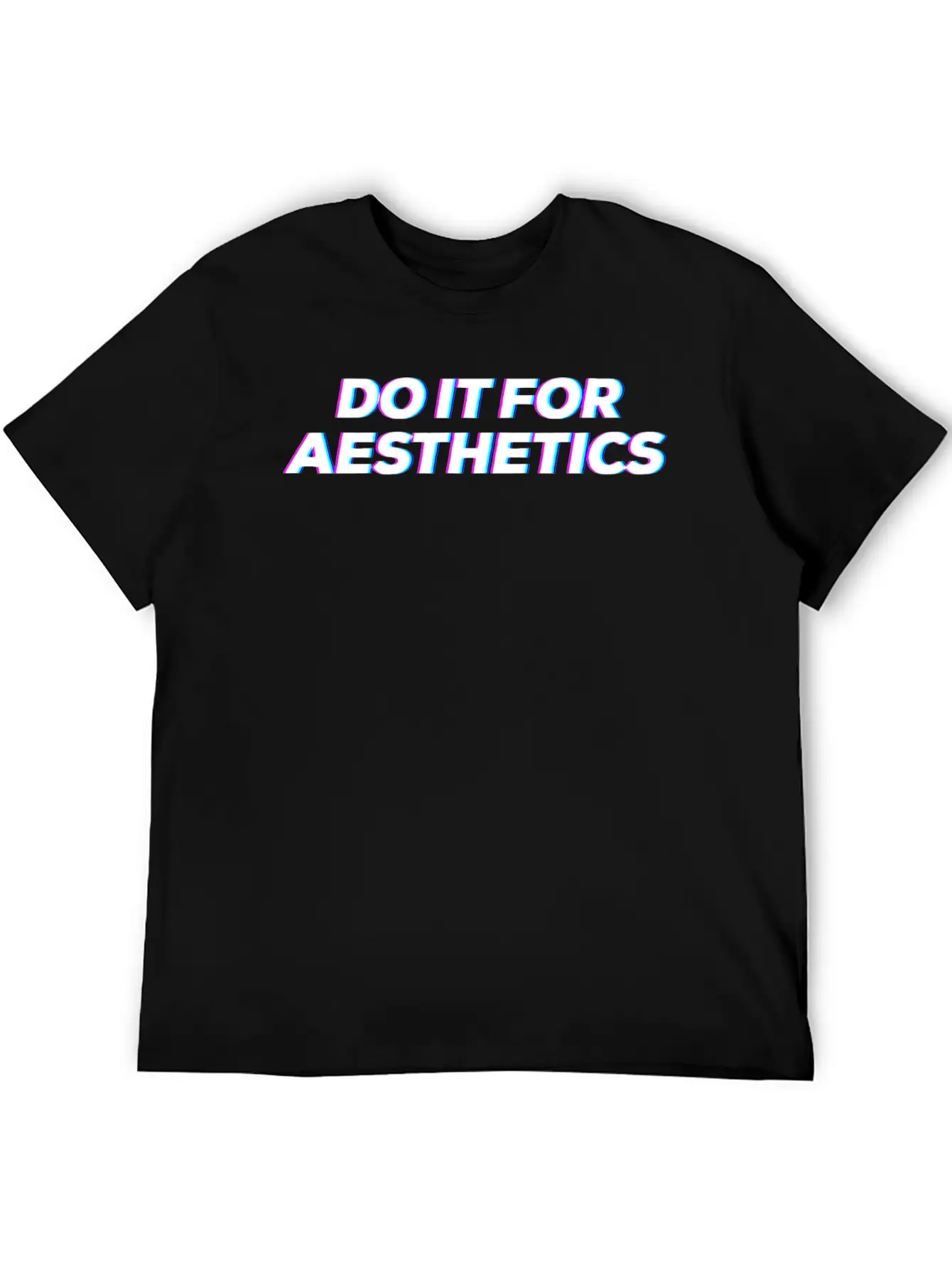 Do It For Aesthetics Glitch Aesthetic Clothes Basic Graphic T-Shirt – Daily Comfort In Soft Cotton