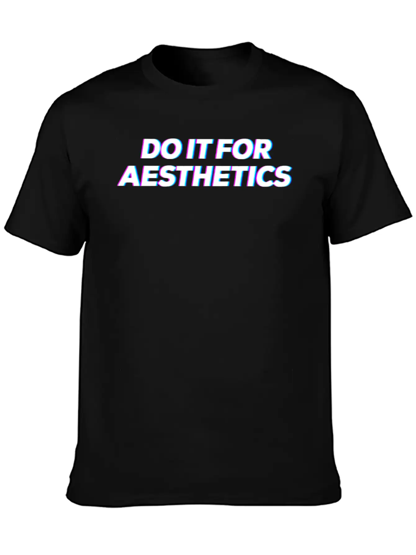 Do It For Aesthetics Glitch Aesthetic Clothes Basic Graphic T-Shirt – Daily Comfort In Soft Cotton