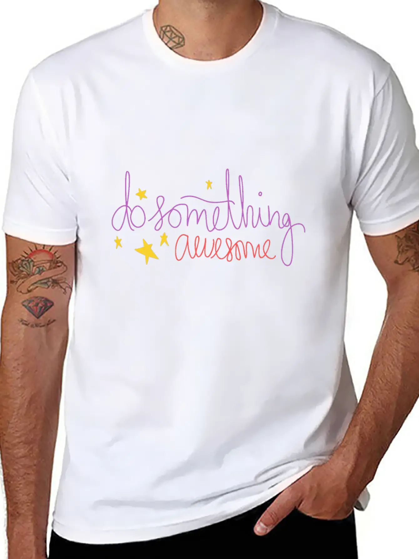 Do Something Awesome Basic Graphic T-Shirt – Daily Comfort In Soft Cotton