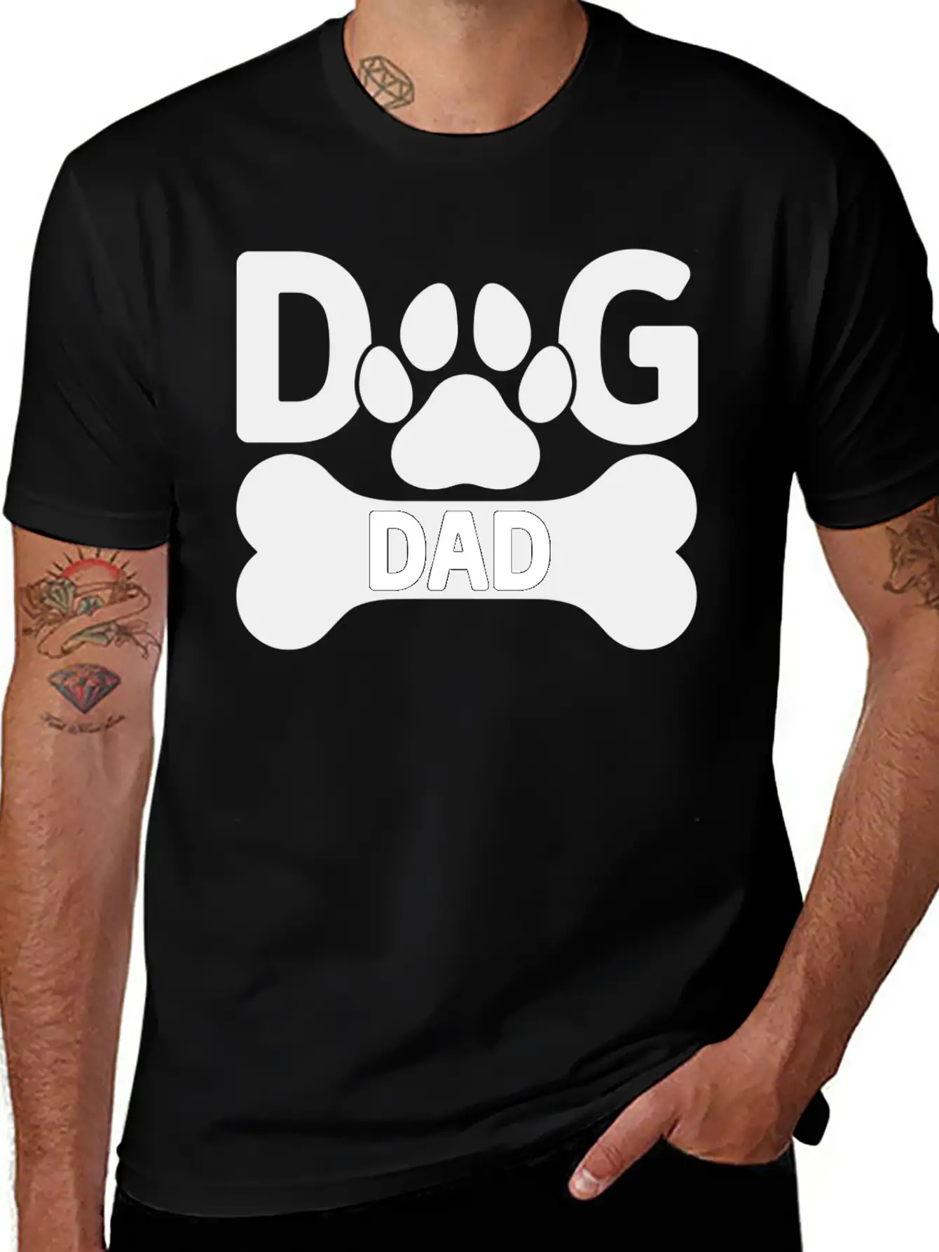Dog Dad Stylish Everyday T-Shirt – Unisex Basic Cotton Tee