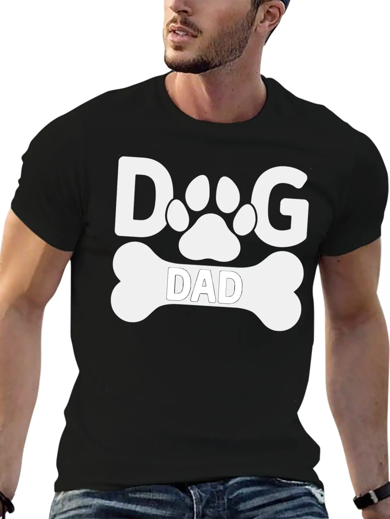 Dog Dad Stylish Everyday T-Shirt – Unisex Basic Cotton Tee