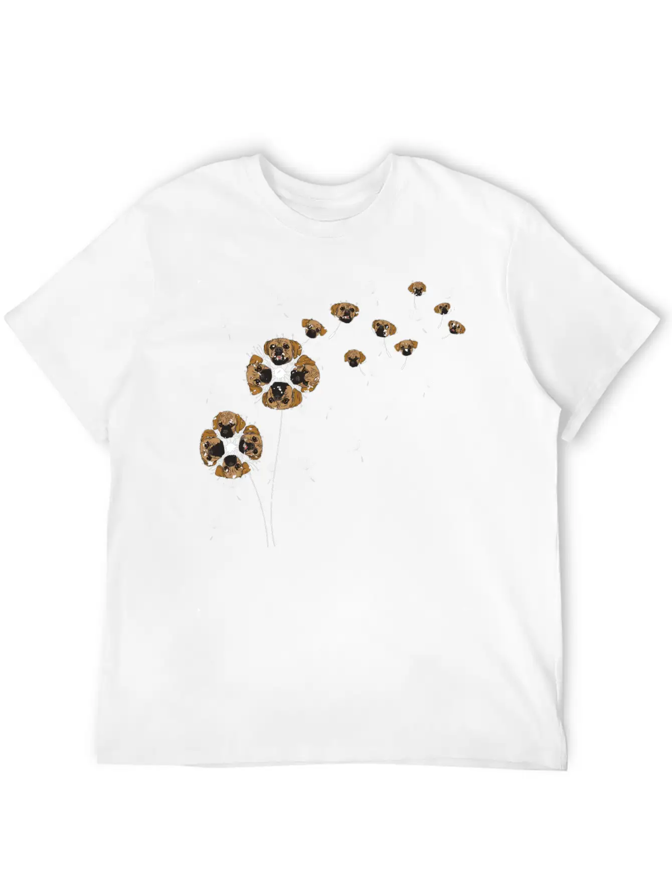 Dog Lover Dog Gift Dandelion Puggle Stylish Everyday T-Shirt – Unisex Basic Cotton Tee