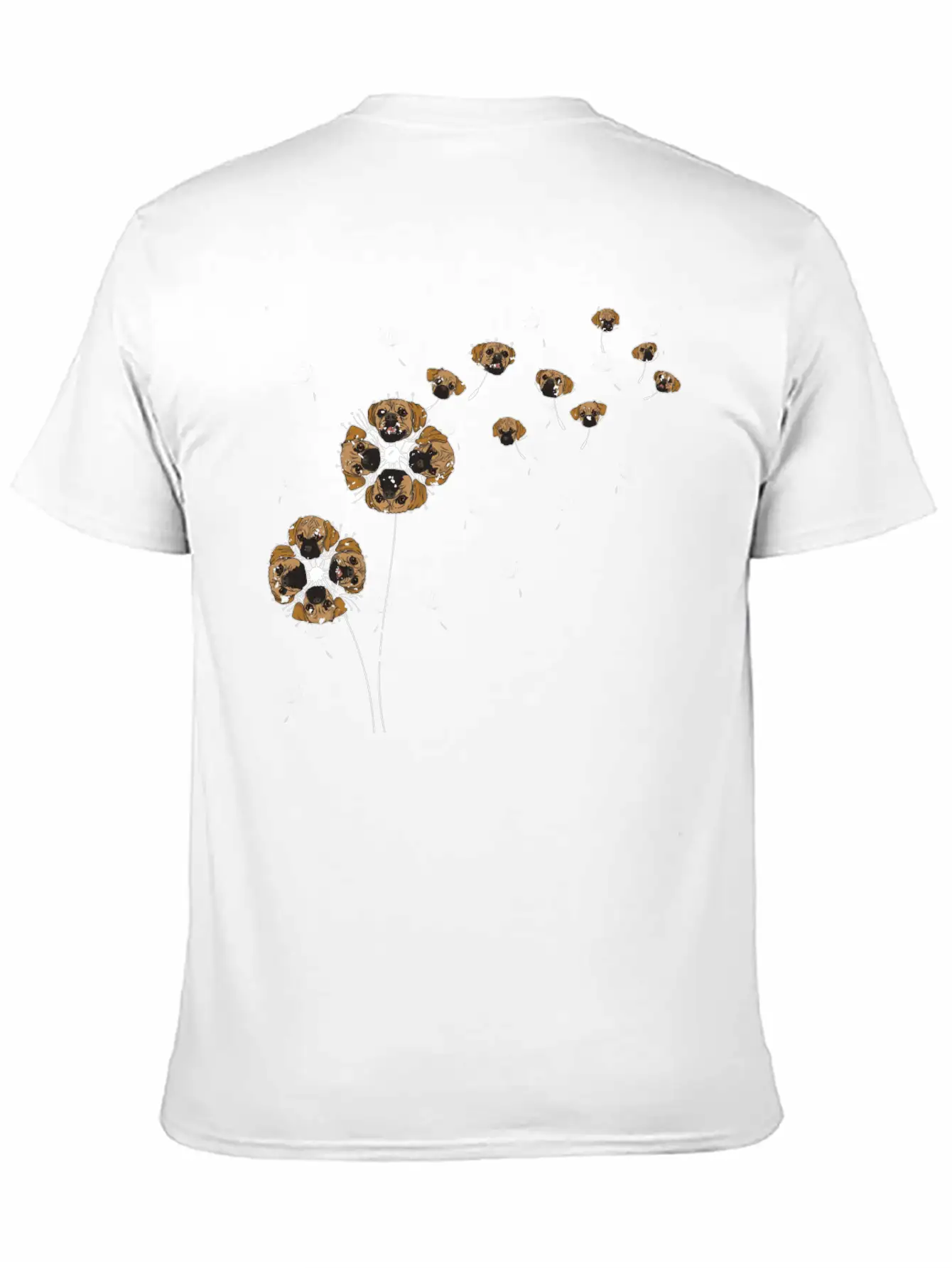 Dog Lover Dog Gift Dandelion Puggle Stylish Everyday T-Shirt – Unisex Basic Cotton Tee