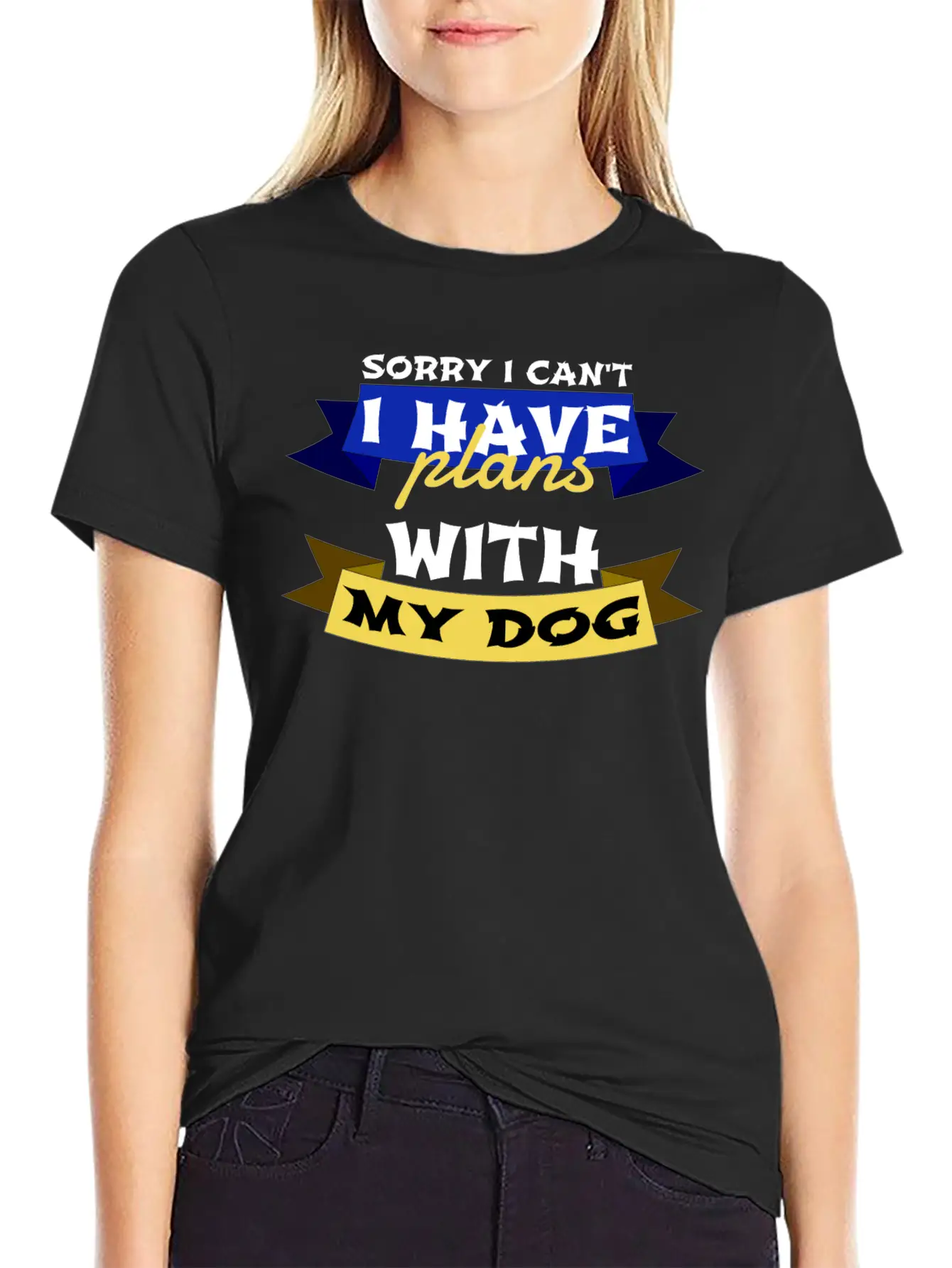Dog - Plans With My Dog Basic Graphic T-Shirt – Daily Comfort In Soft Cotton