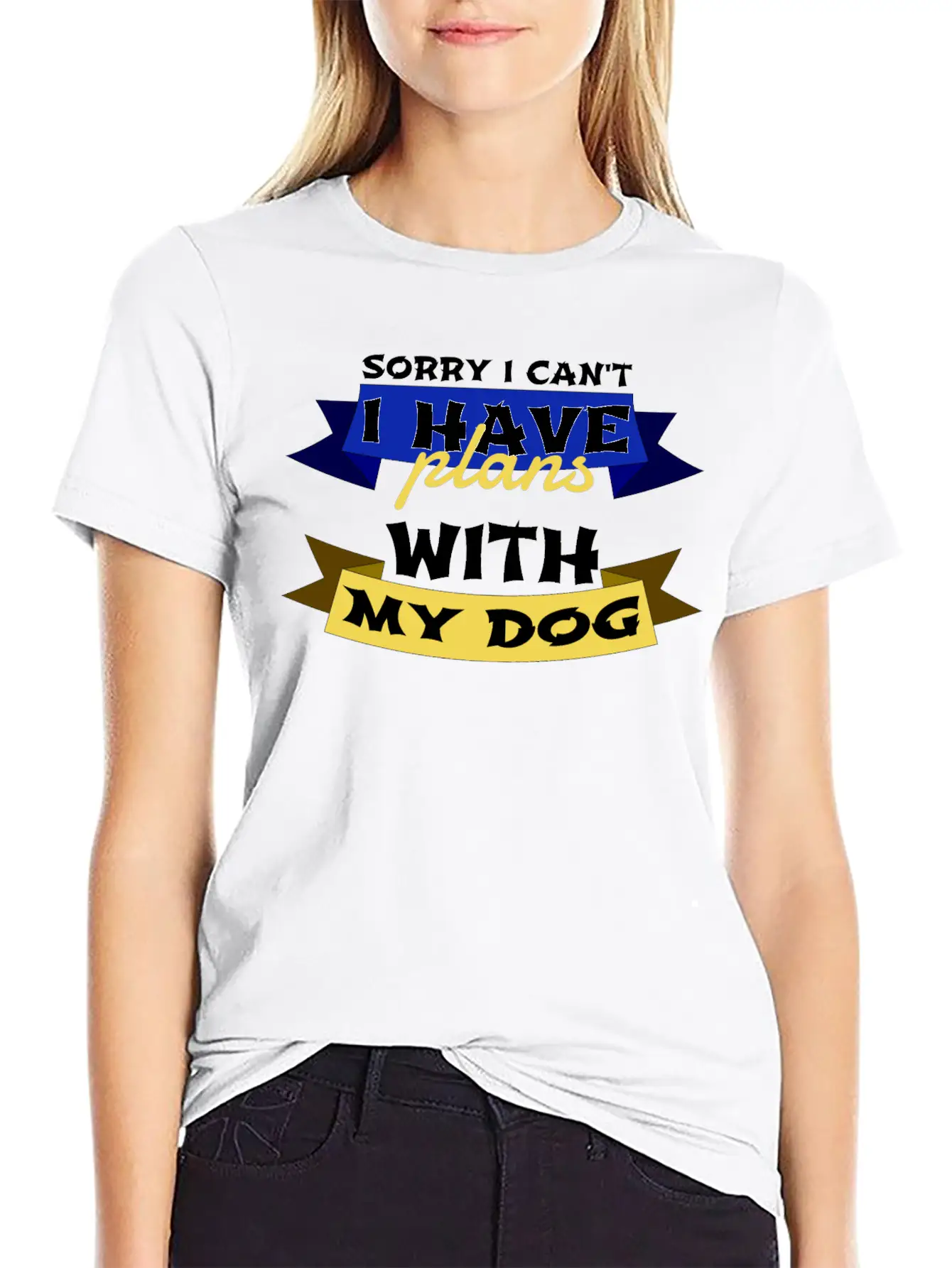 Dog - Plans With My Dog Basic Graphic T-Shirt – Daily Comfort In Soft Cotton