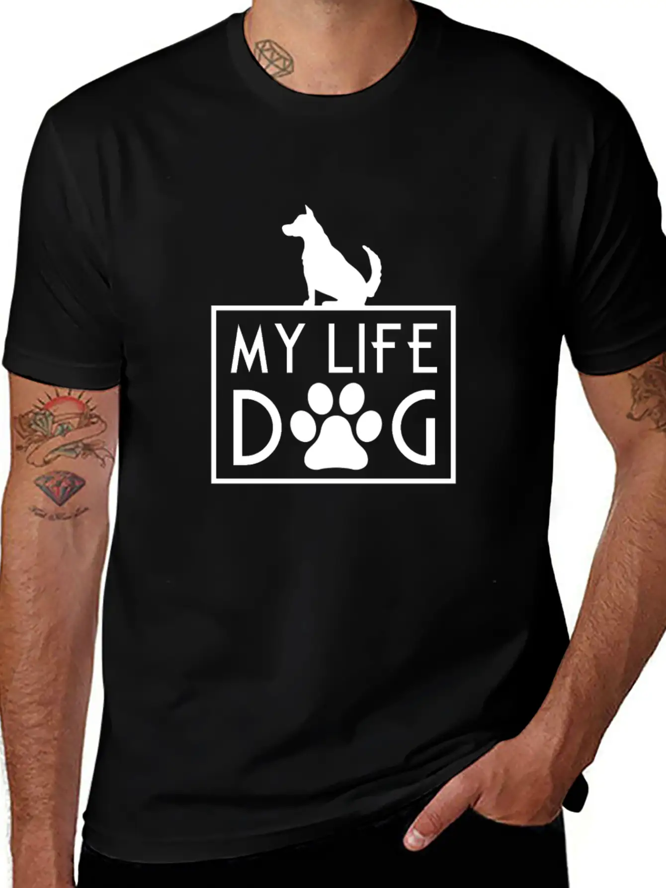 Dogs Are My Life Breathable Graphic T-Shirt – Perfect For Casual Days