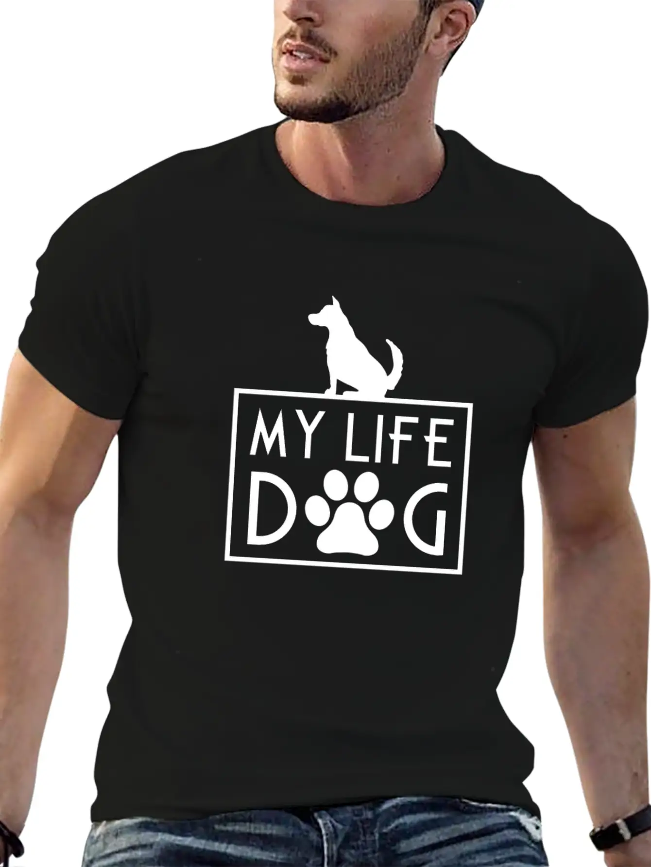 Dogs Are My Life Breathable Graphic T-Shirt – Perfect For Casual Days