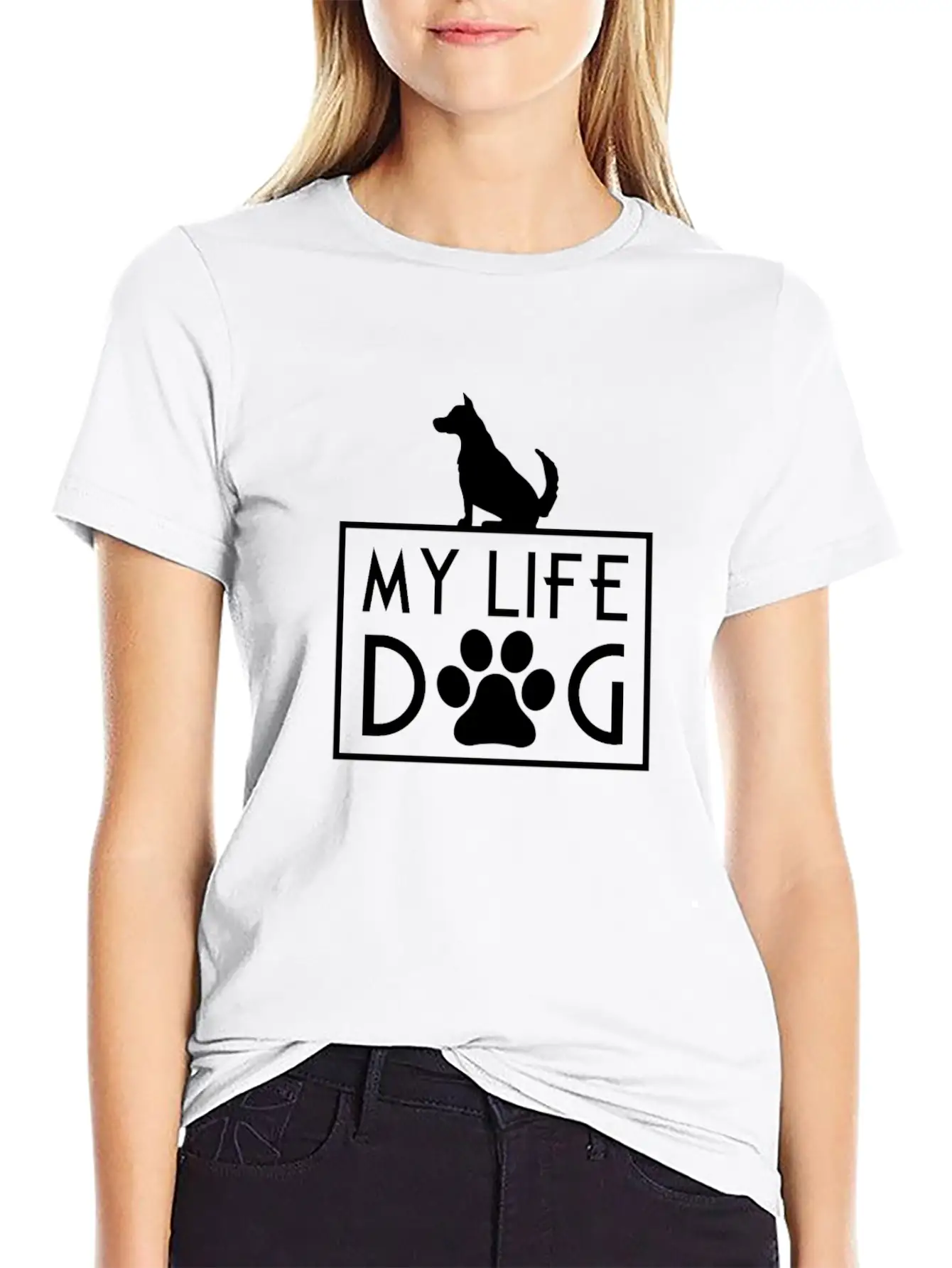 Dogs Are My Life Breathable Graphic T-Shirt – Perfect For Casual Days