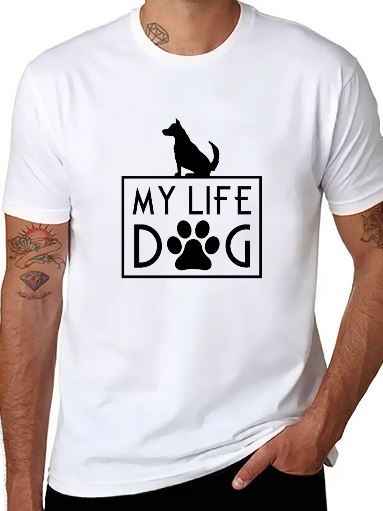 Dogs Are My Life Breathable Graphic T-Shirt – Perfect For Casual Days