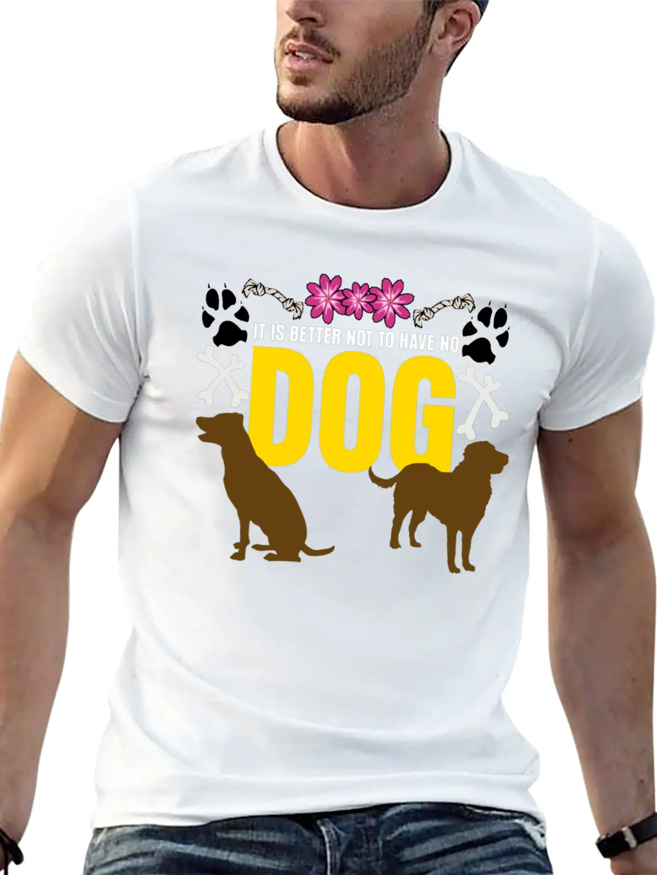 Dogs Dog Basic Graphic T-Shirt – Daily Comfort In Soft Cotton