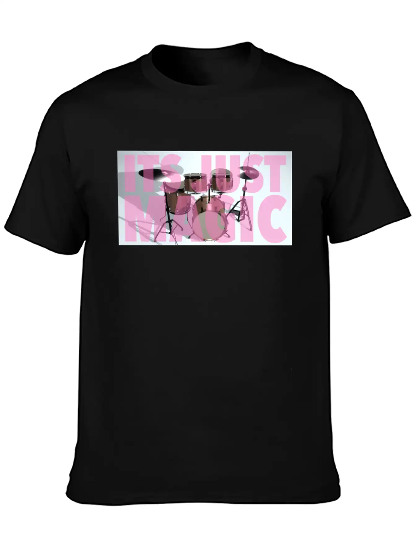 Drum Set Drummer Gift Cymbals Concert Stylish Everyday T-Shirt – Unisex Basic Cotton Tee