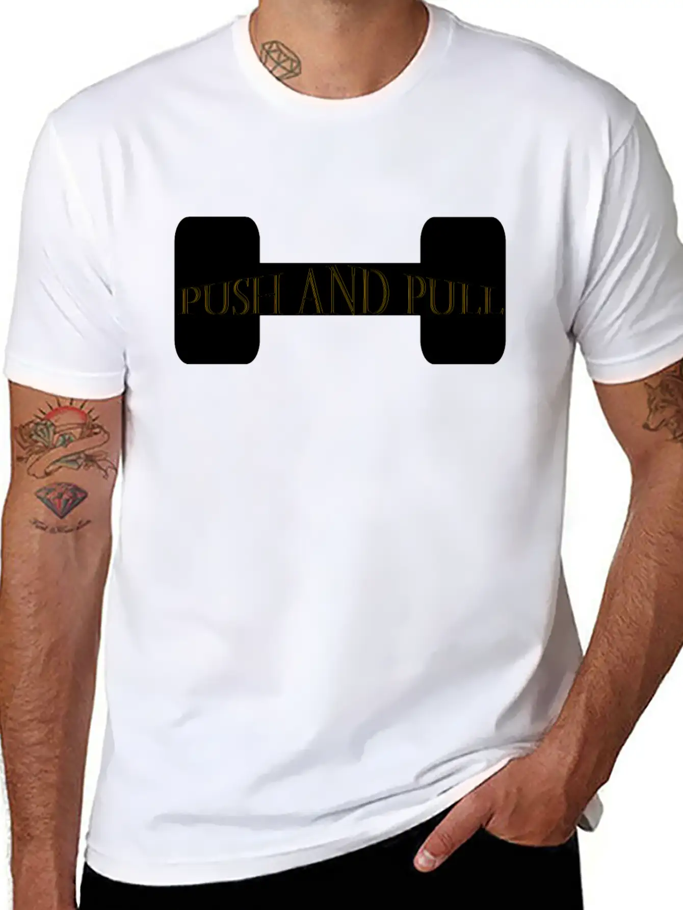 DUMBBELL Stylish Everyday T-Shirt – Unisex Basic Cotton Tee