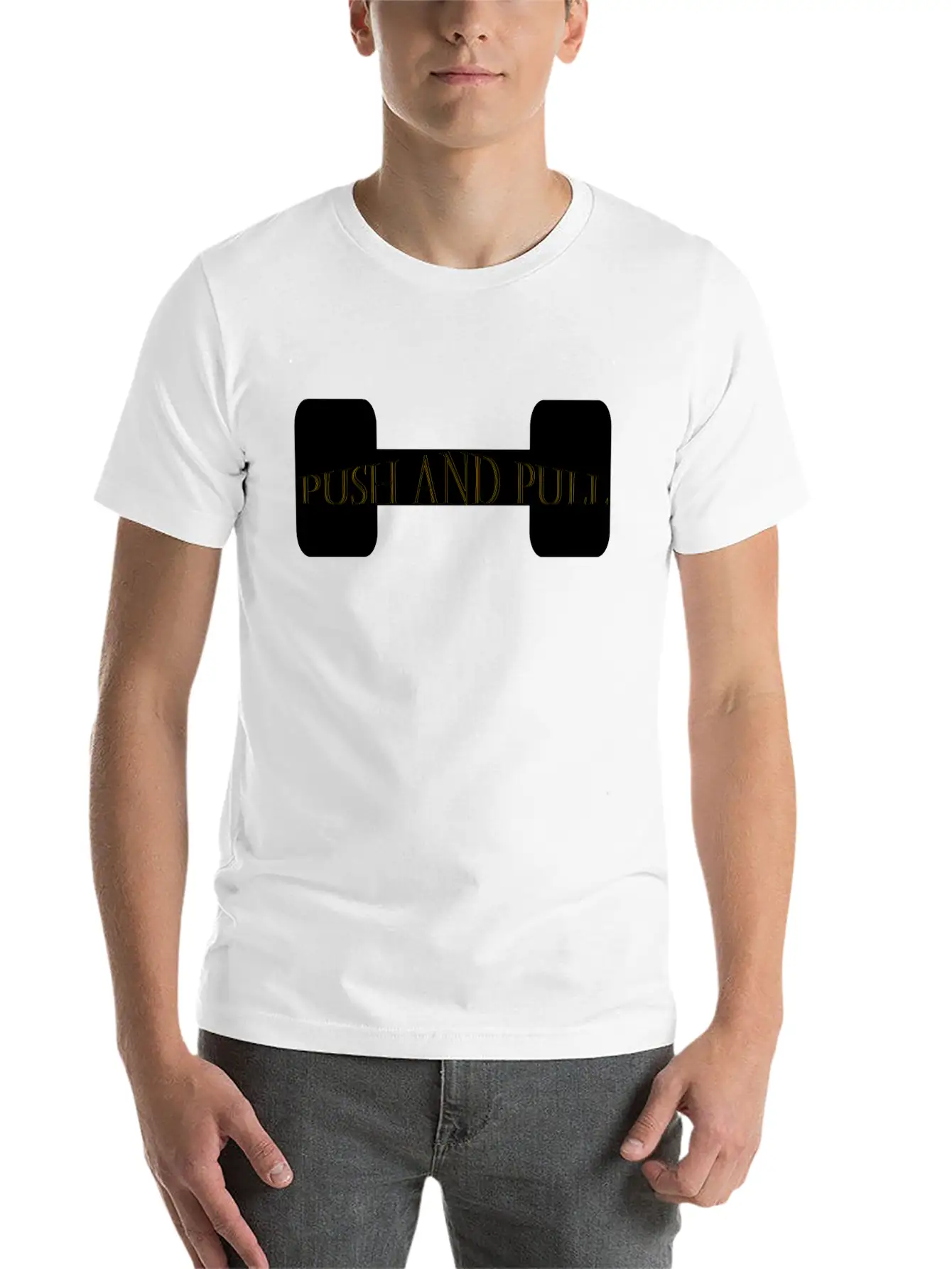 DUMBBELL Stylish Everyday T-Shirt – Unisex Basic Cotton Tee