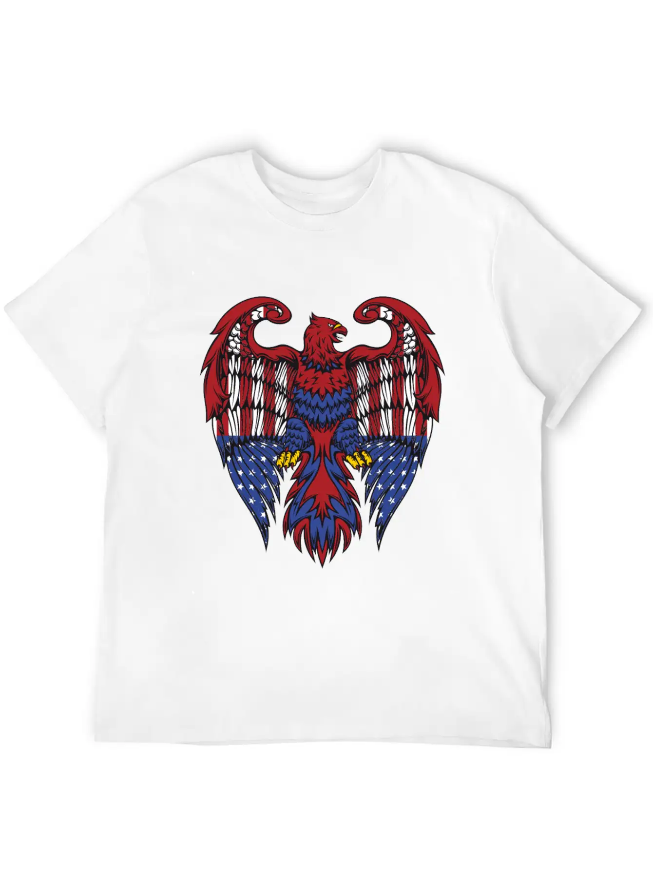 Eagle American Flag Basic Graphic T-Shirt – Daily Comfort In Soft Cotton