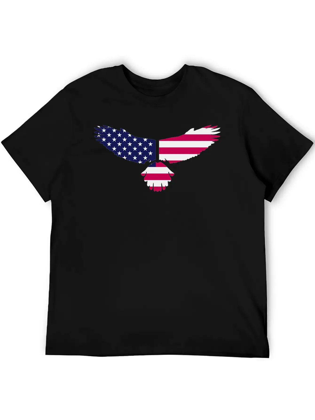 Eagle - USA Flag Basic Graphic T-Shirt – Daily Comfort In Soft Cotton