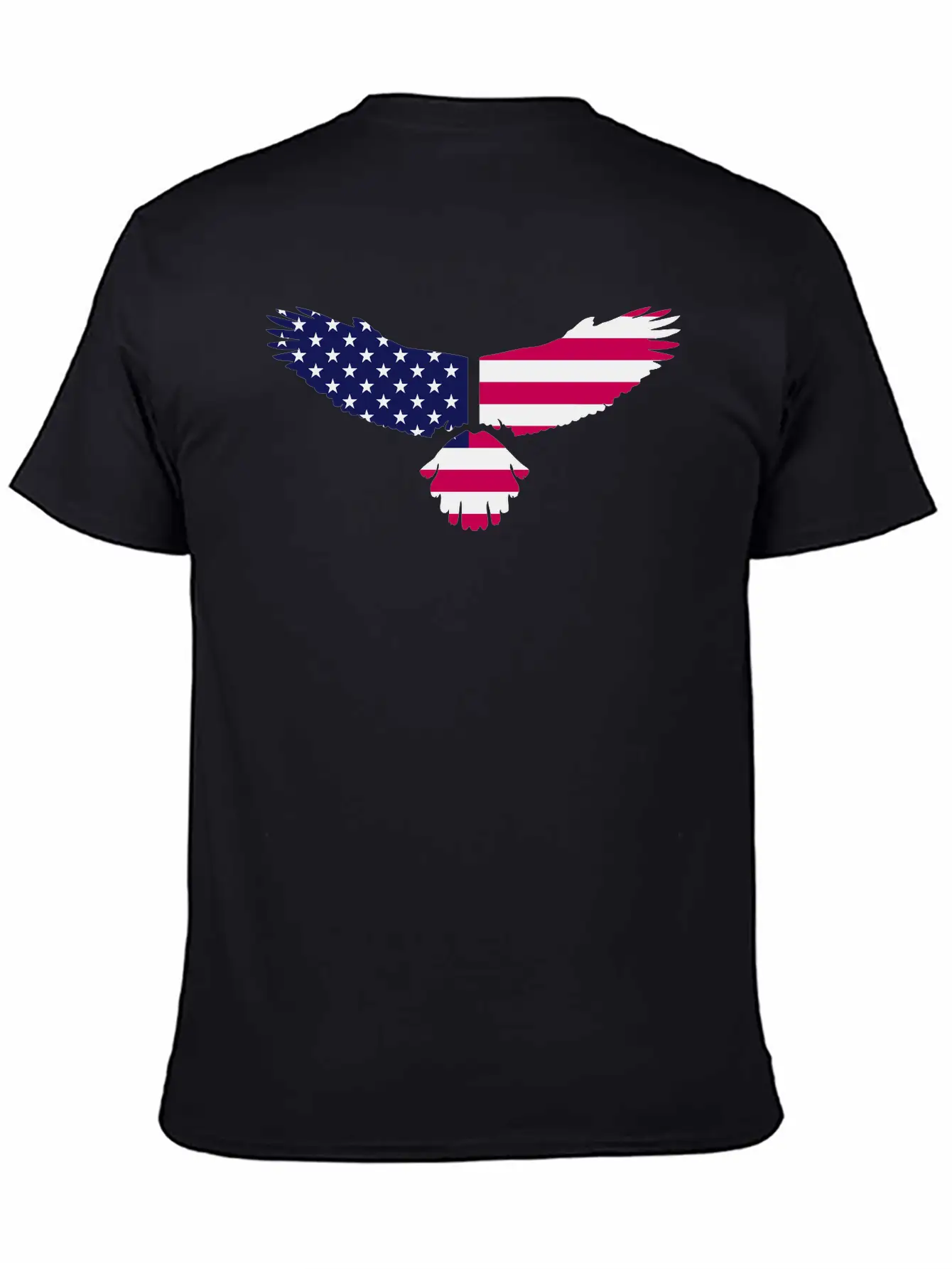 Eagle - USA Flag Basic Graphic T-Shirt – Daily Comfort In Soft Cotton