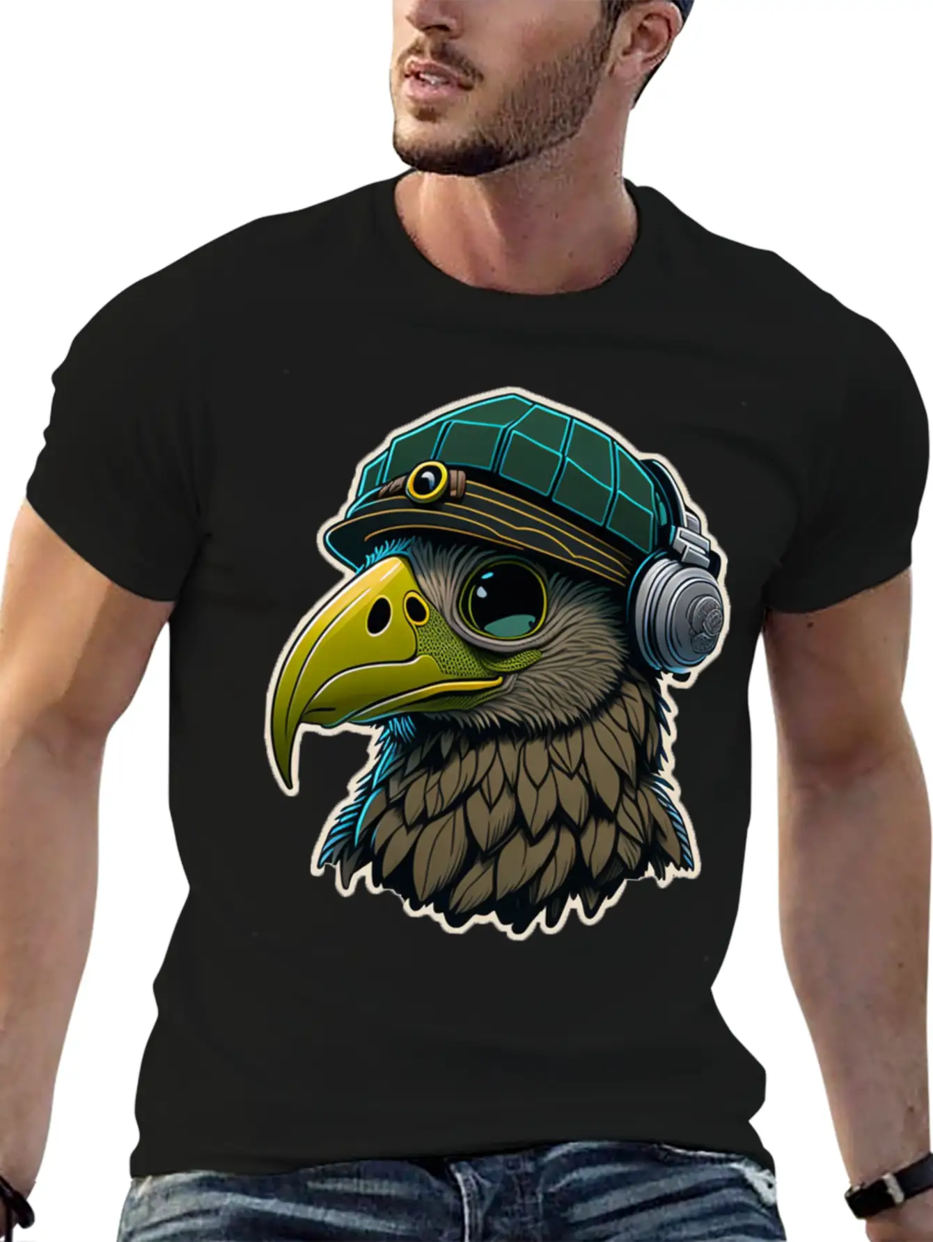 Eagle Vector Design Essential Cotton Tee For Daily Outfits – Unisex Style