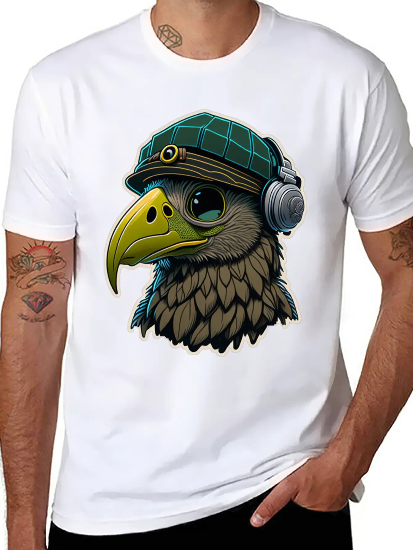 Eagle Vector Design Essential Cotton Tee For Daily Outfits – Unisex Style