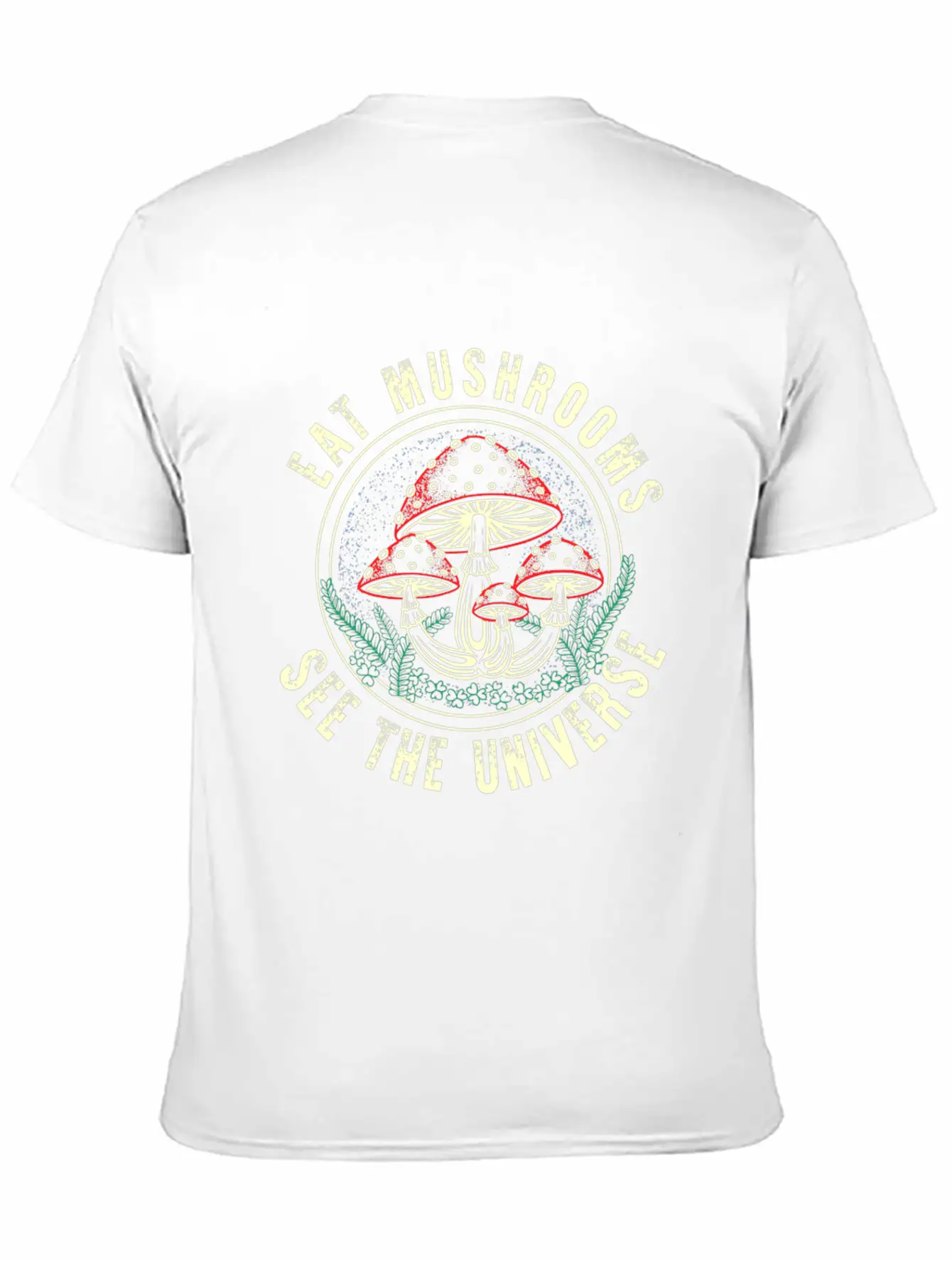 Eat Mushrooms See The Universe Stylish Everyday T-Shirt – Unisex Basic Cotton Tee