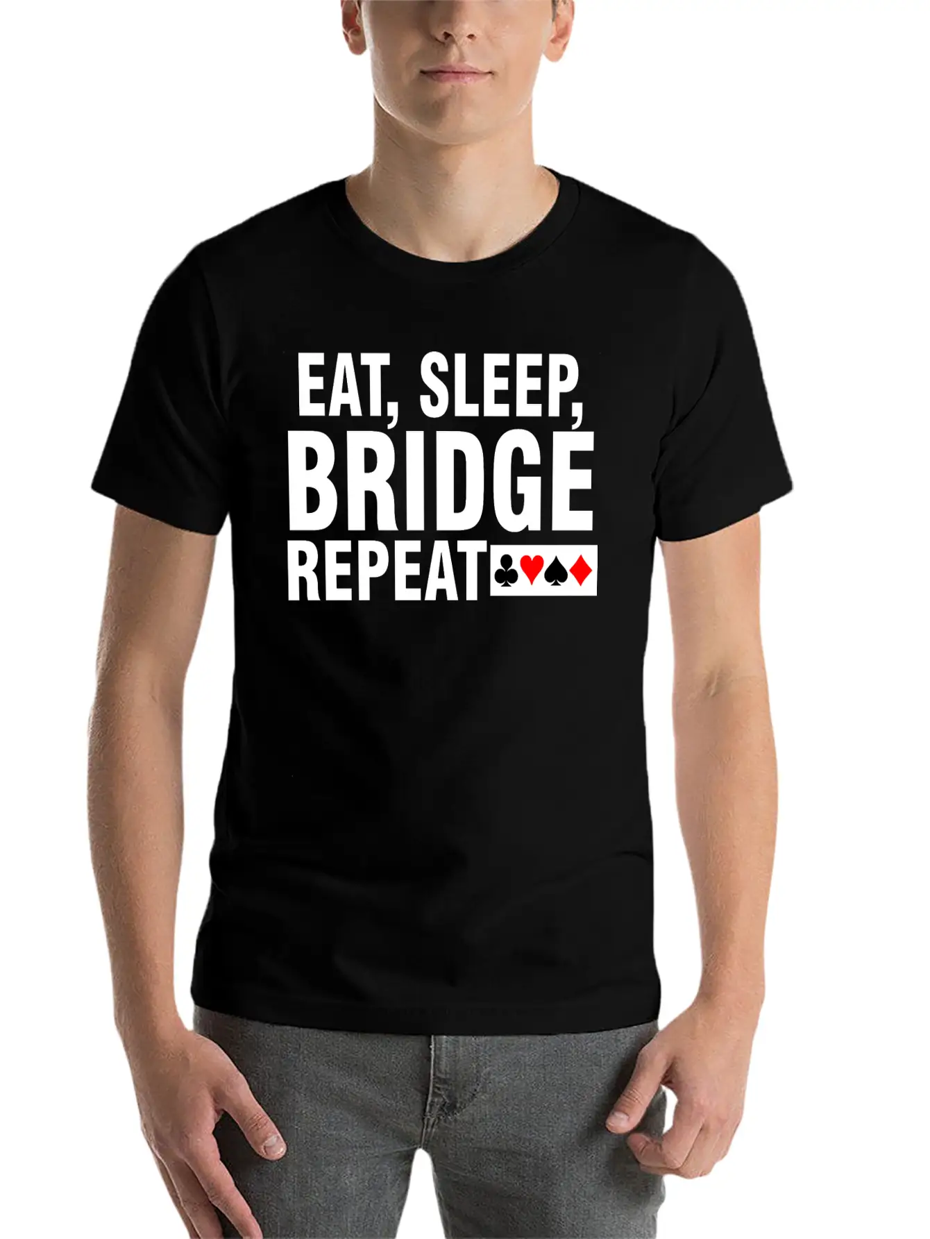 Eat Sleep Bridge Repeat Stylish Everyday T-Shirt – Unisex Basic Cotton Tee