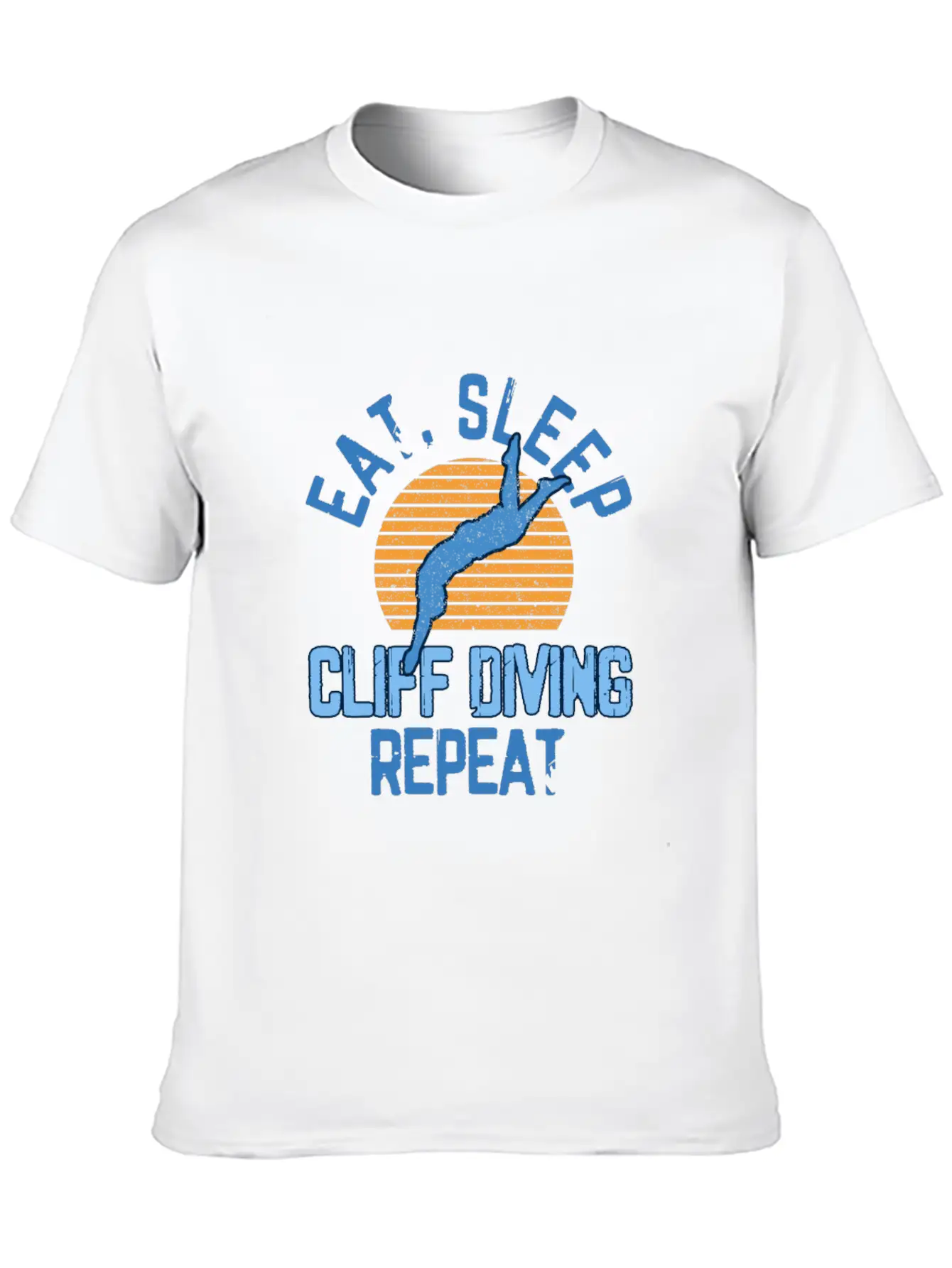 Eat Sleep Cliff Jumping Cliff Diving Extreme Stylish Everyday T-Shirt – Unisex Basic Cotton Tee