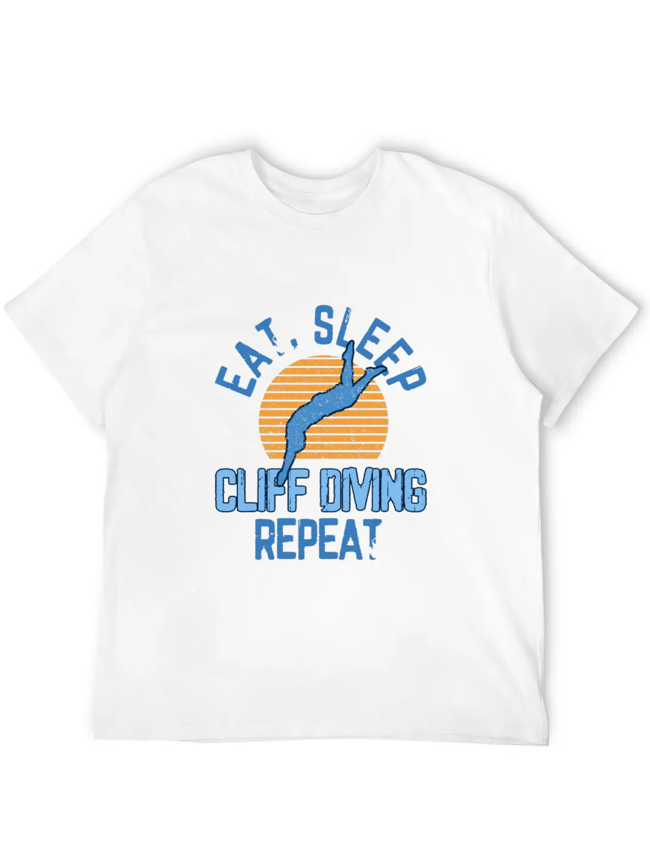Eat Sleep Cliff Jumping Cliff Diving Extreme Stylish Everyday T-Shirt – Unisex Basic Cotton Tee