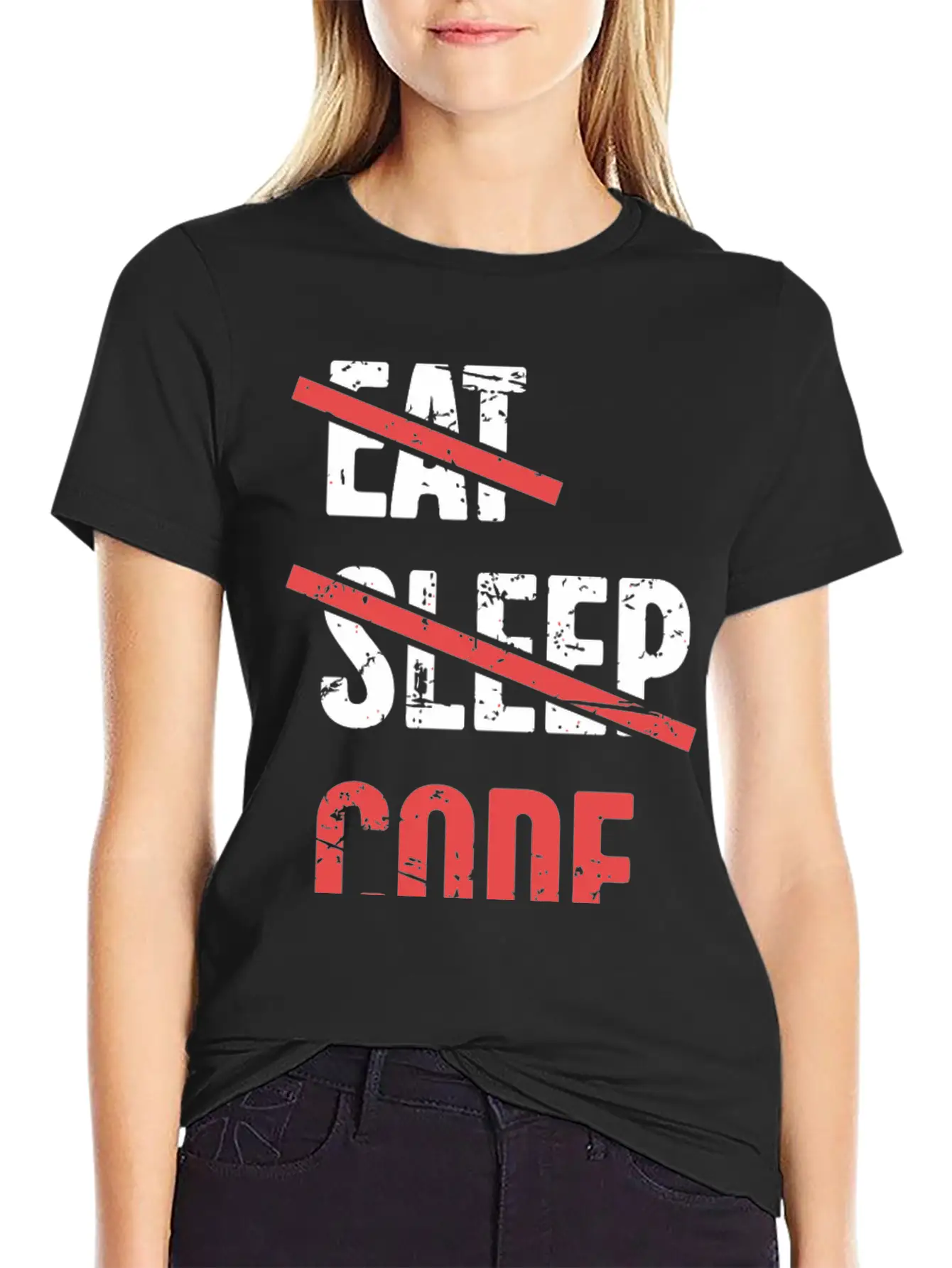Eat Sleep Code Classic Cotton Tee – Unisex Comfort For Any Season