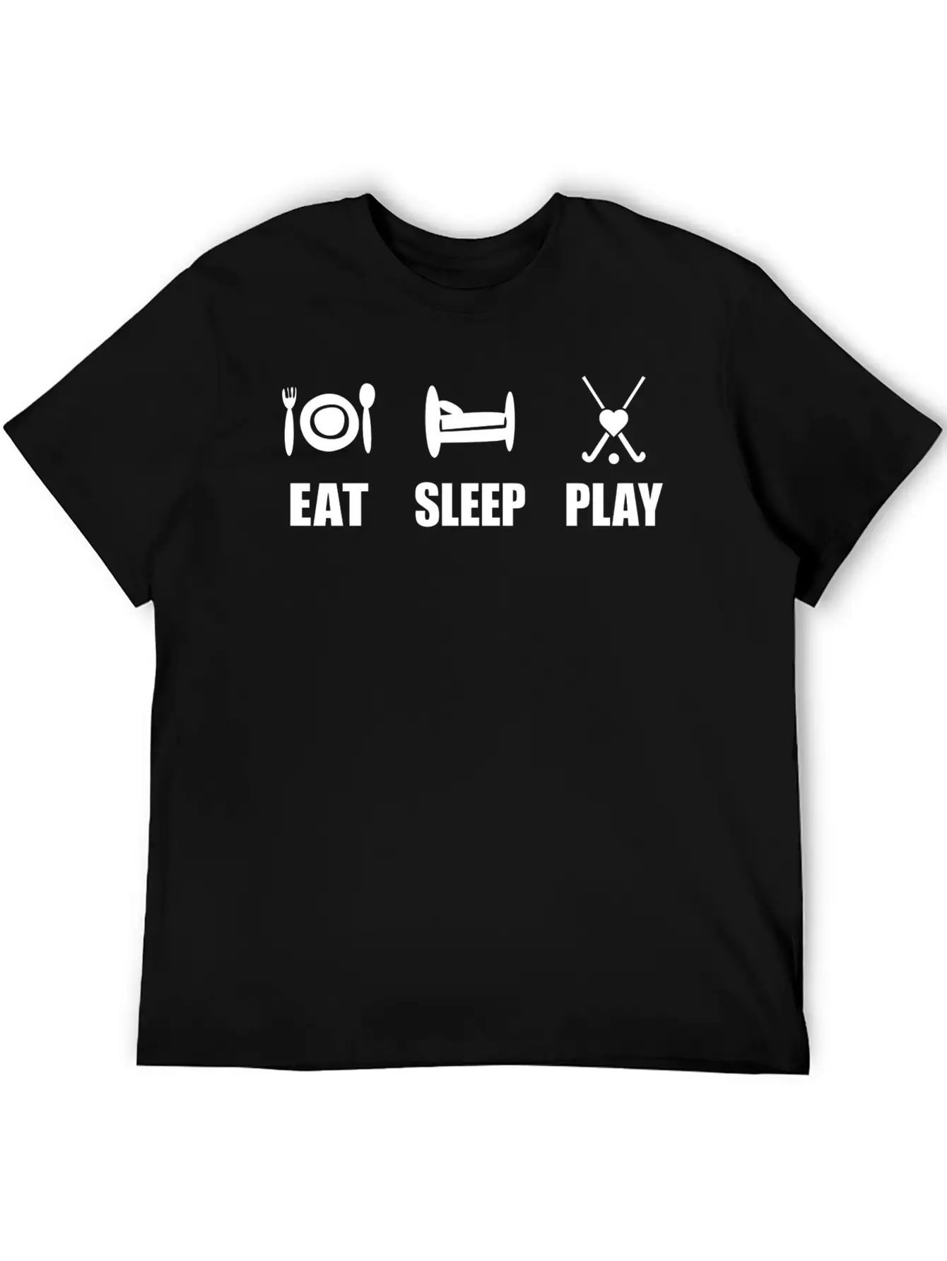 Eat Sleep Play Field Hockey Girls High School Fiel Stylish Everyday T-Shirt – Unisex Basic Cotton Tee