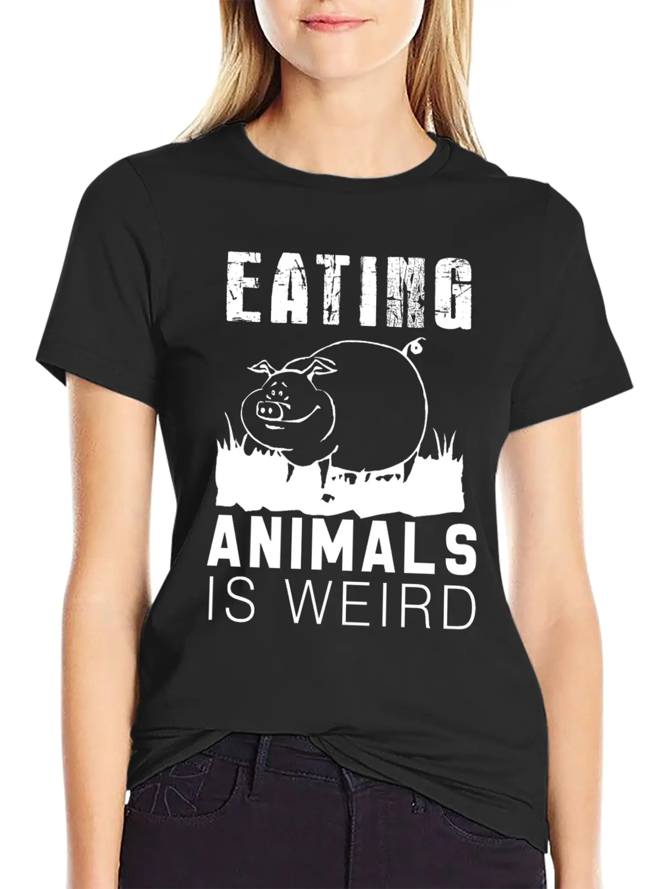 Eating Animals Is Weird Stylish Everyday T-Shirt – Unisex Basic Cotton Tee