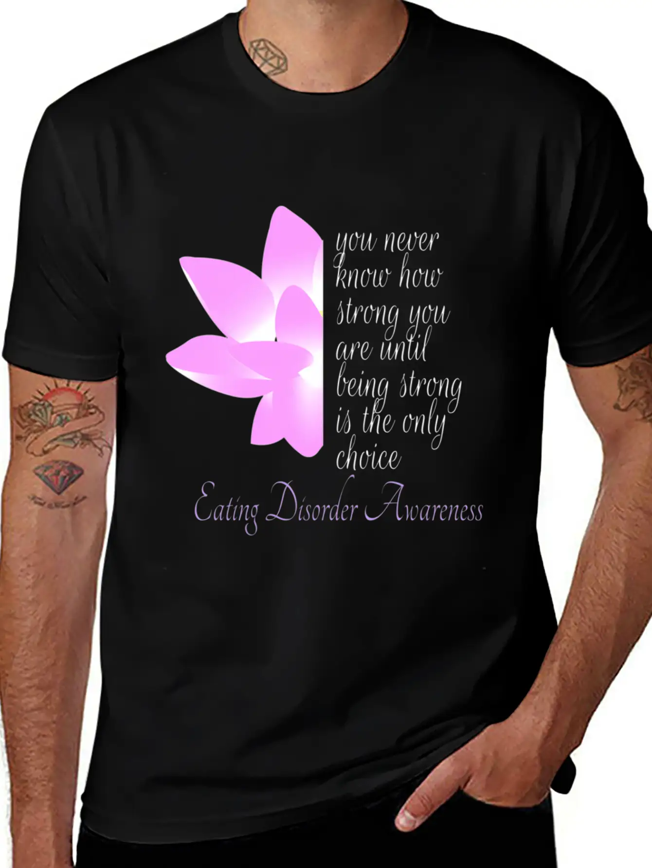 Eating Disorder Awareness Recovery Breathable Graphic T-Shirt – Perfect For Casual Days