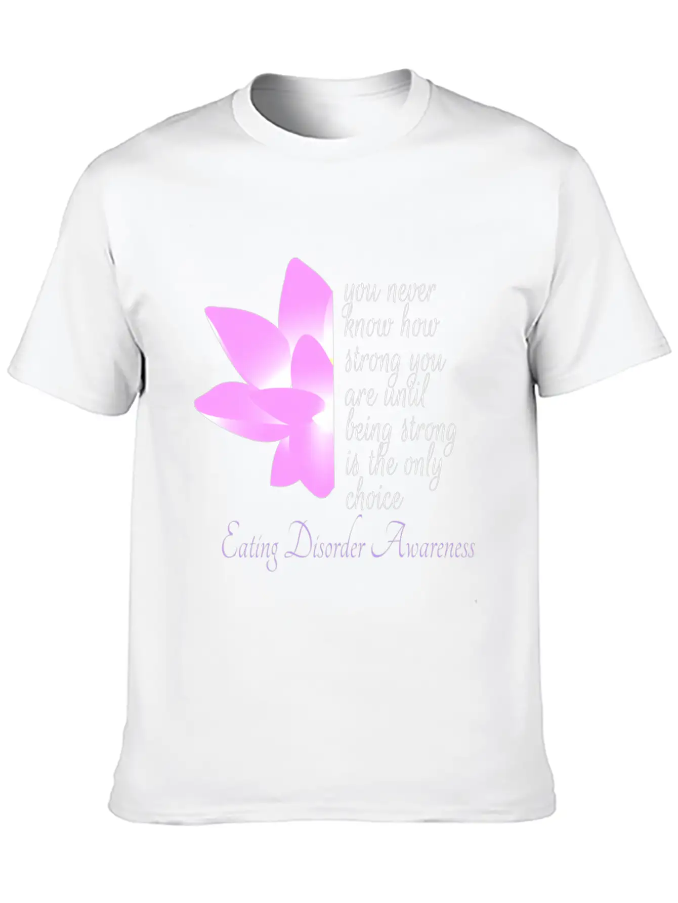 Eating Disorder Awareness Recovery Breathable Graphic T-Shirt – Perfect For Casual Days