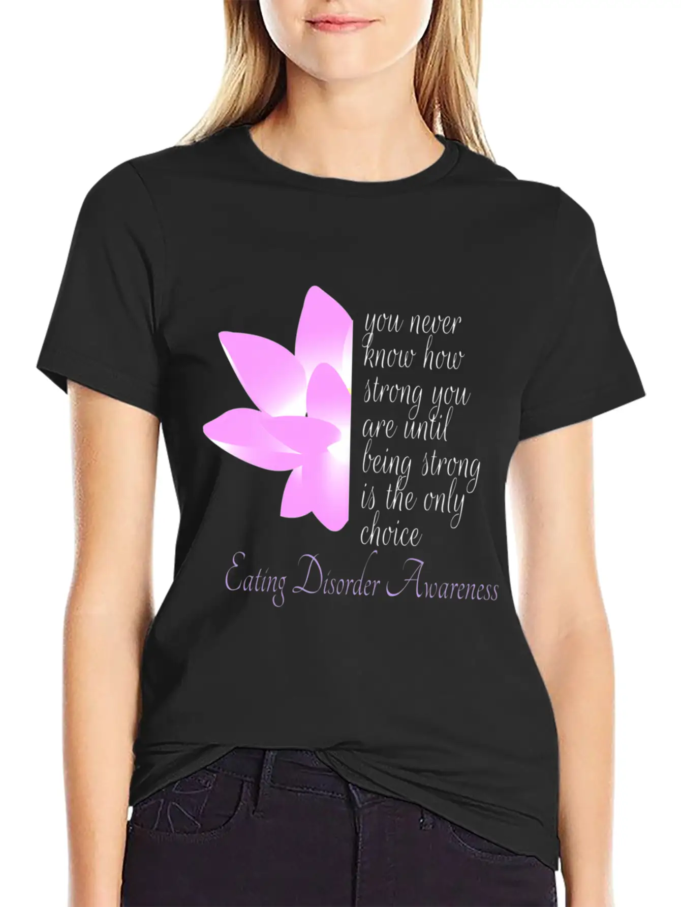 Eating Disorder Awareness Recovery Breathable Graphic T-Shirt – Perfect For Casual Days
