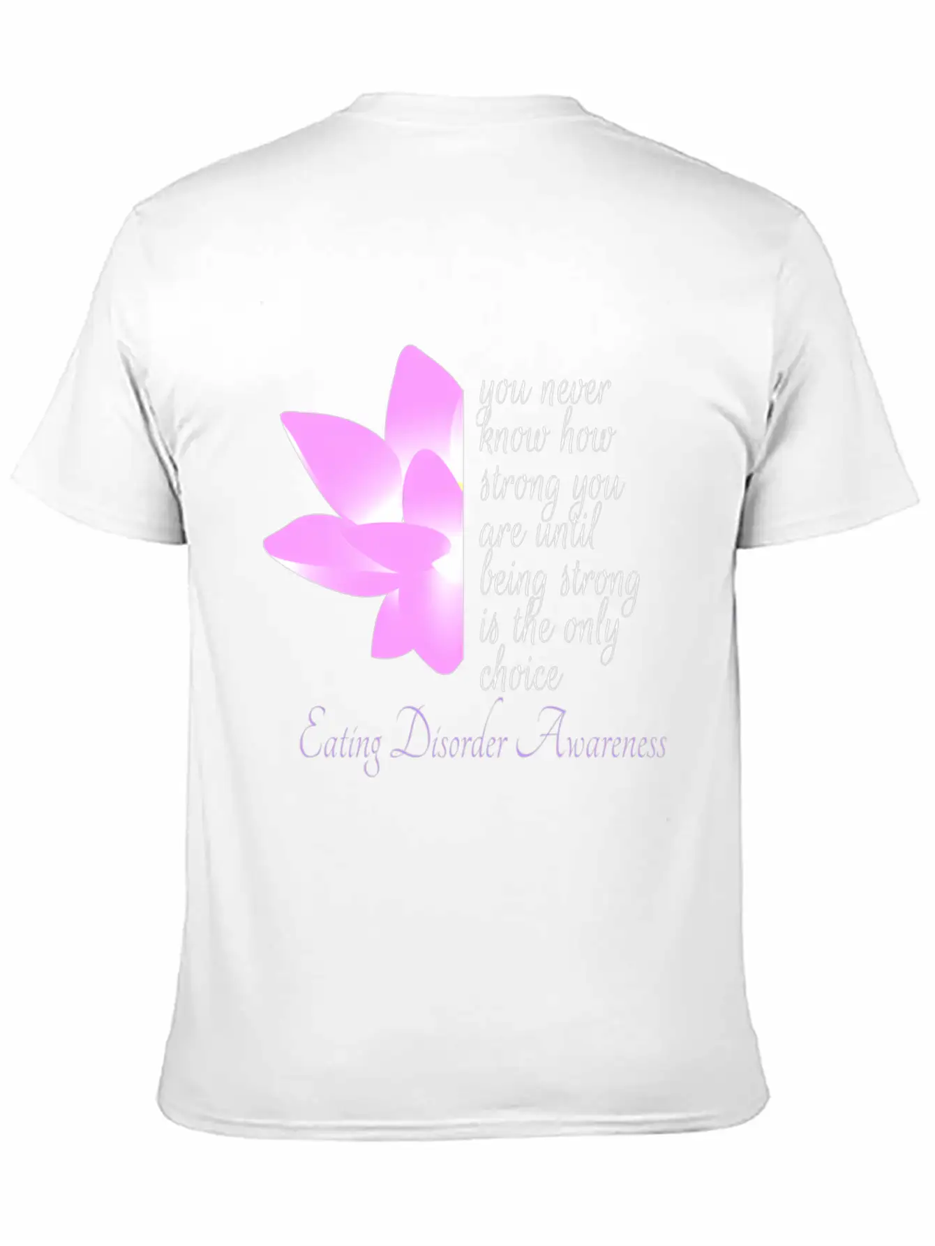 Eating Disorder Awareness Recovery Breathable Graphic T-Shirt – Perfect For Casual Days