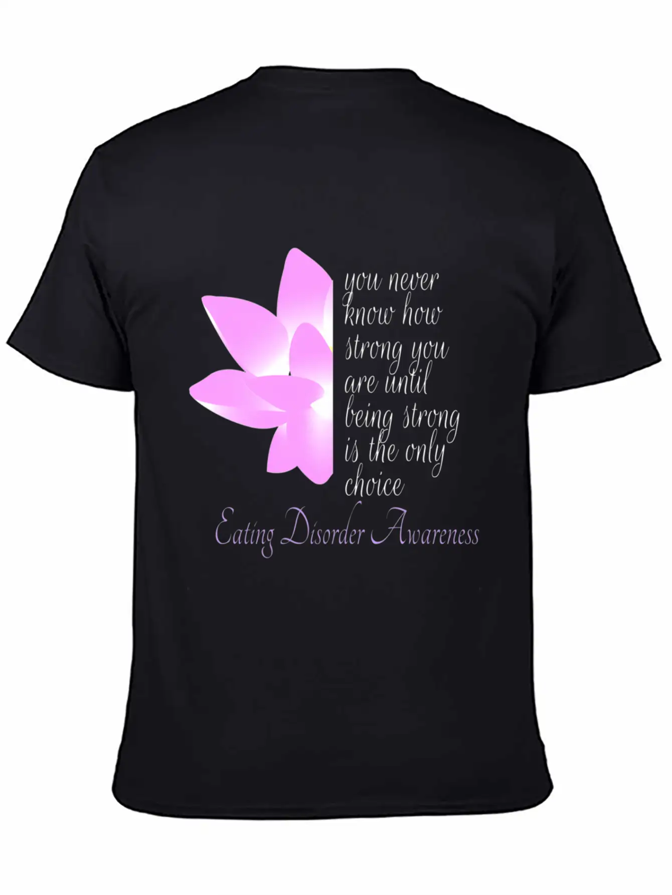 Eating Disorder Awareness Recovery Breathable Graphic T-Shirt – Perfect For Casual Days