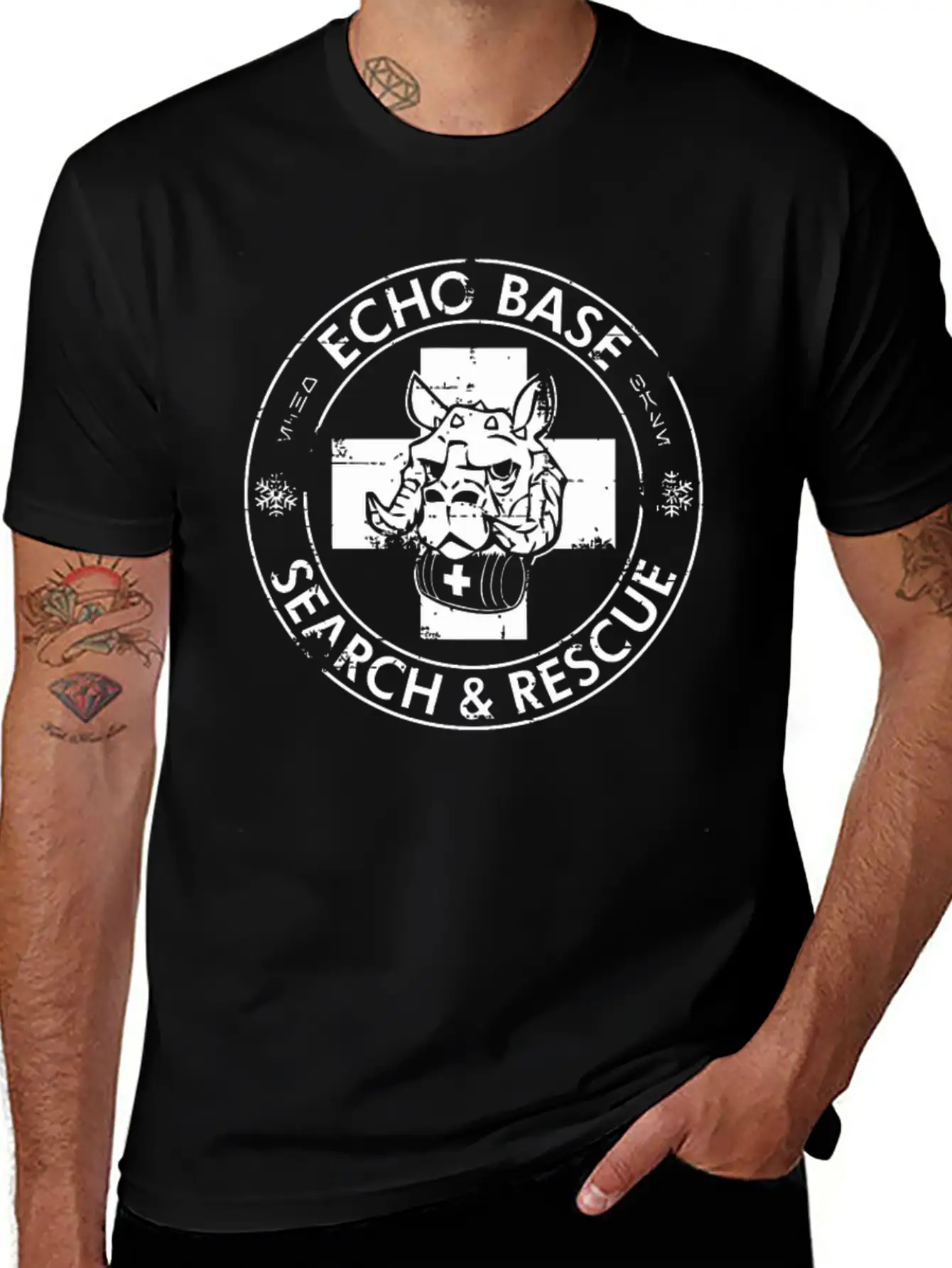 Echo Base Search And Rescue Lightweight Cotton T-Shirt – Daily Comfort Graphic Shirt