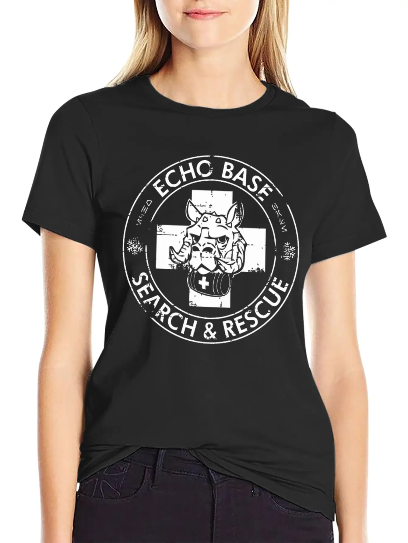 Echo Base Search And Rescue Lightweight Cotton T-Shirt – Daily Comfort Graphic Shirt