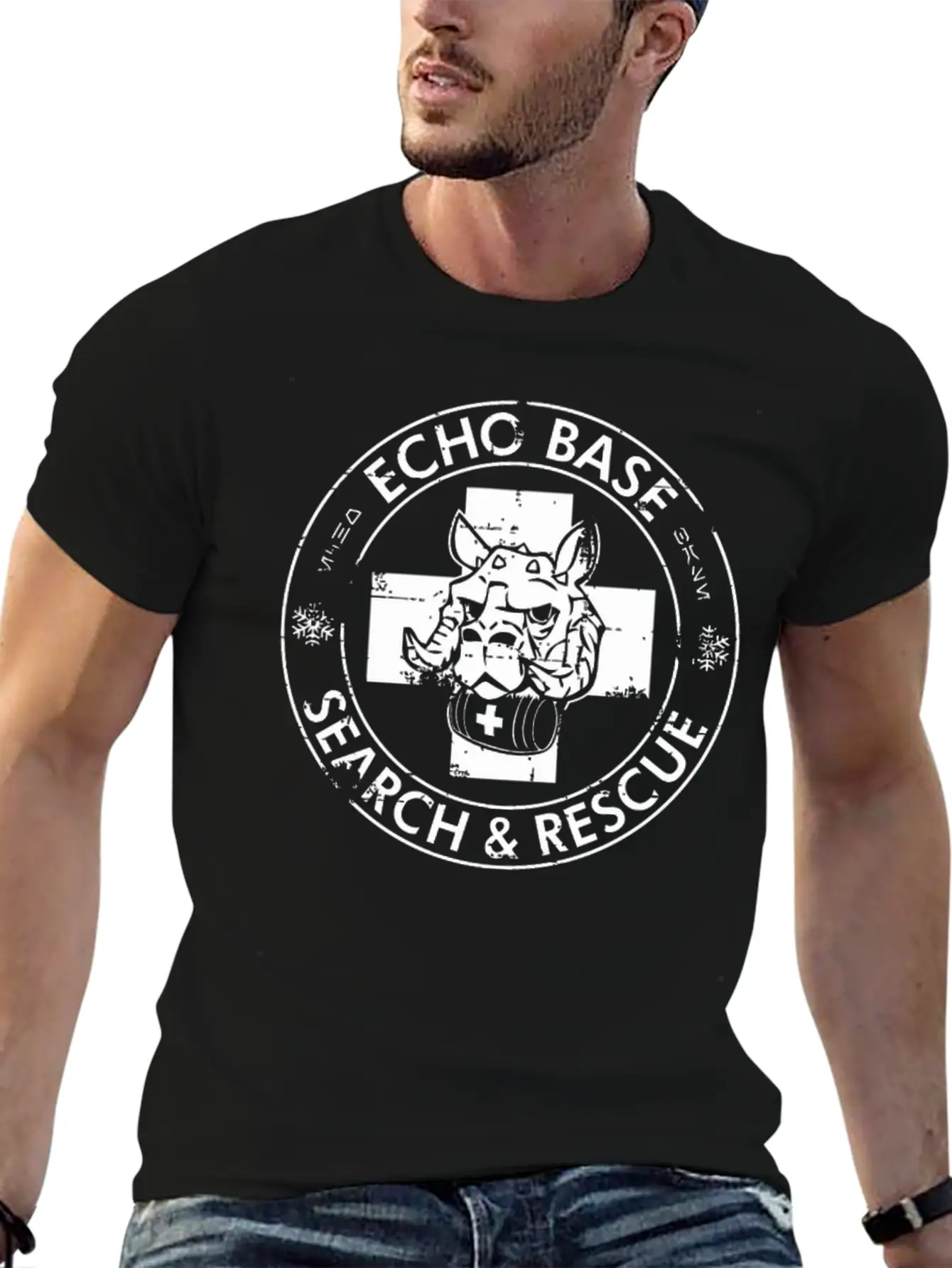 Echo Base Search And Rescue Lightweight Cotton T-Shirt – Daily Comfort Graphic Shirt