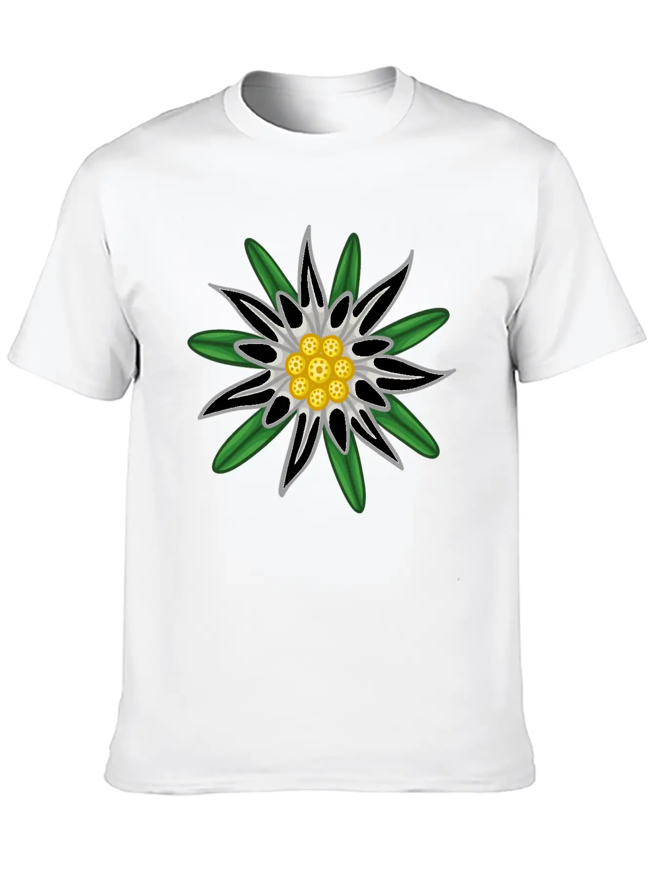 Edelweiss Flower Petals Simple Everyday Graphic Tee – Lightweight Summer Wear